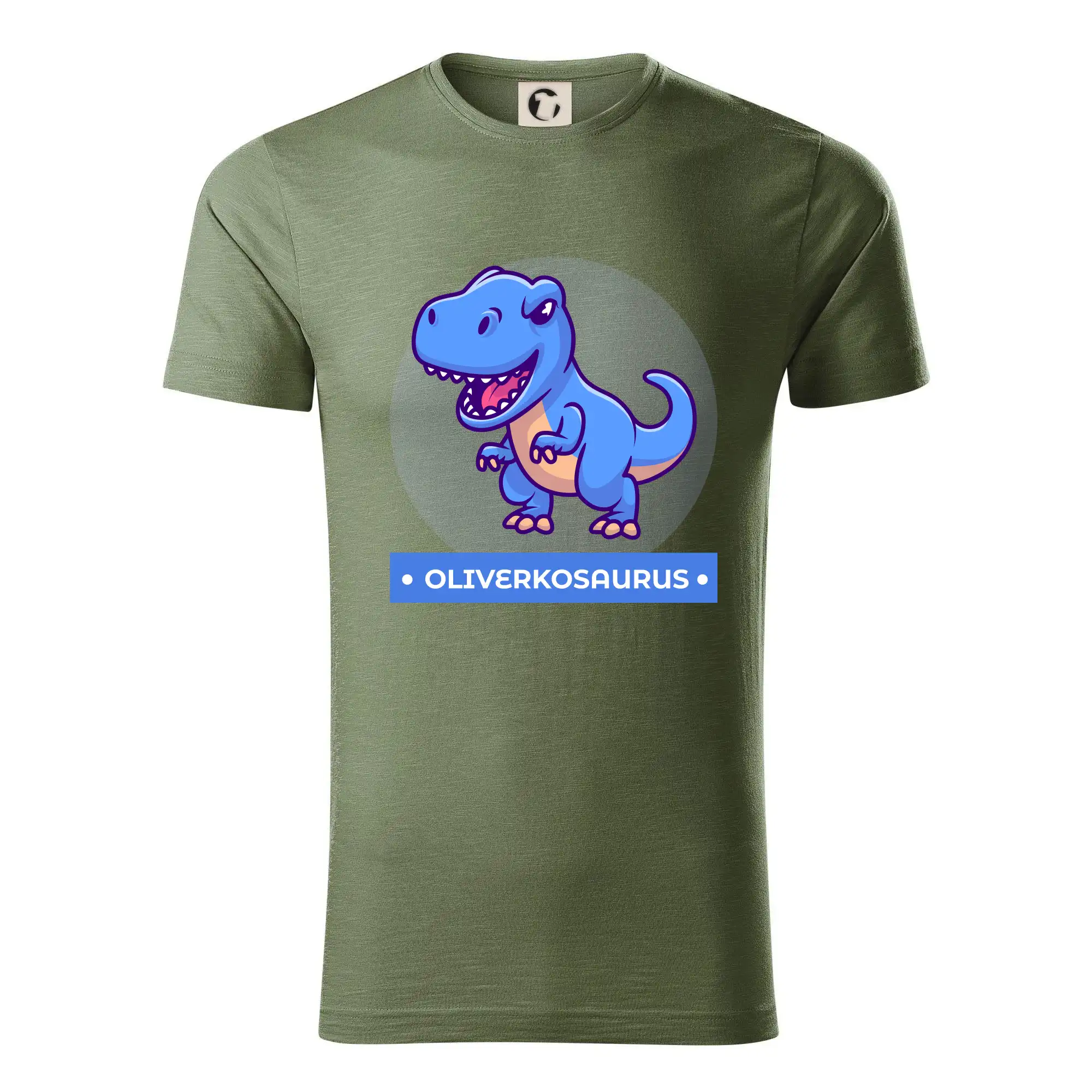 Detské tričká, mikiny a body s originálnymi potlačami | Veselé motívy pre chlapcov aj dievčatá - Dinosaurie mená - modrý dinosaurus - Tričko z organickej bavlny