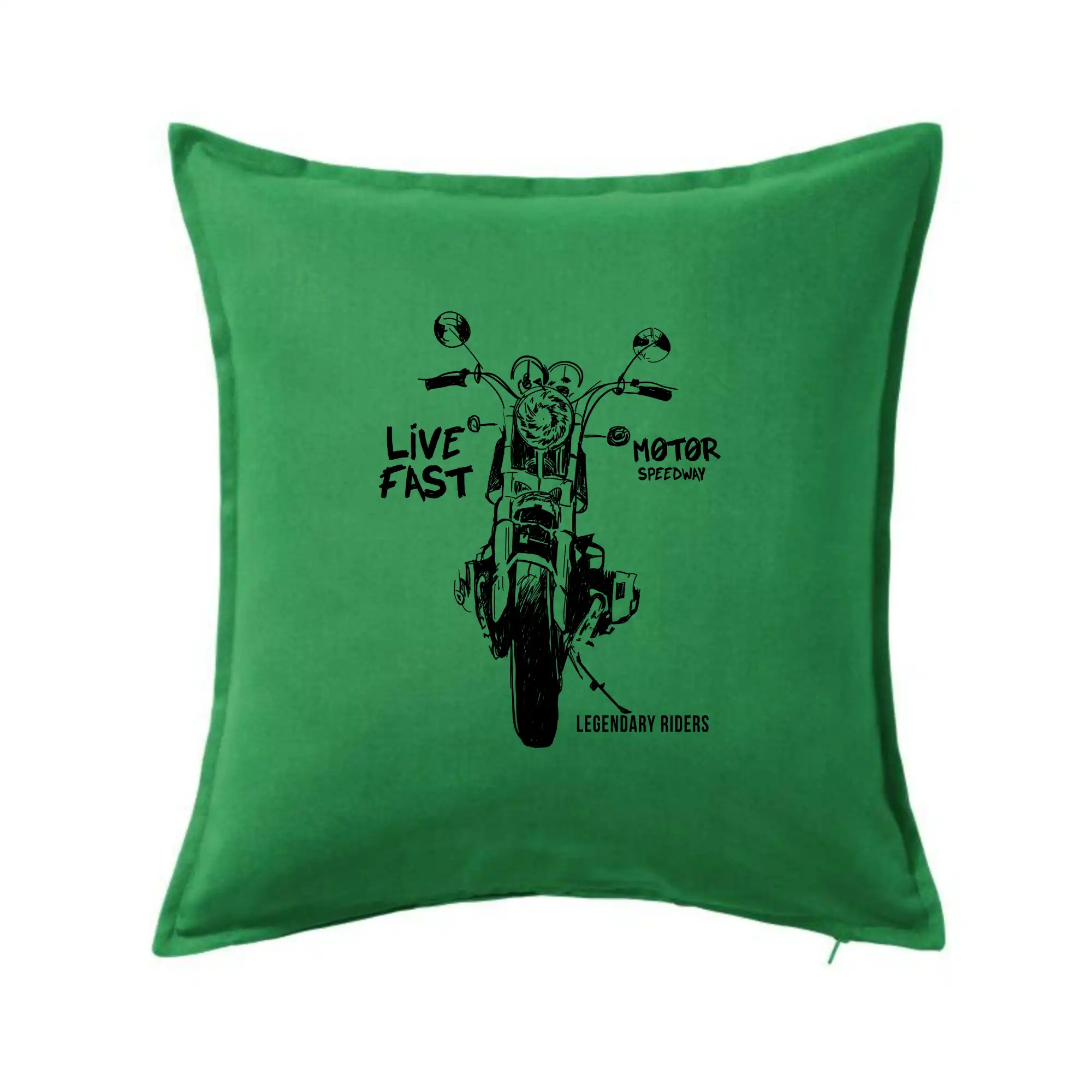 Motorka kresba live fast - Vankúš 50x50