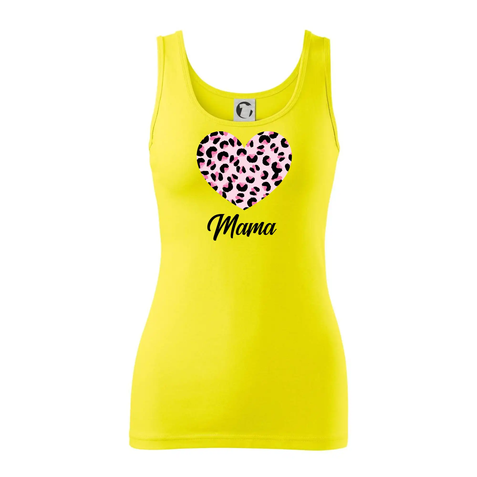 Tričká a mikiny pre mamičky - Srdce růžové - mama (Pecka Design) - Dámske tielko