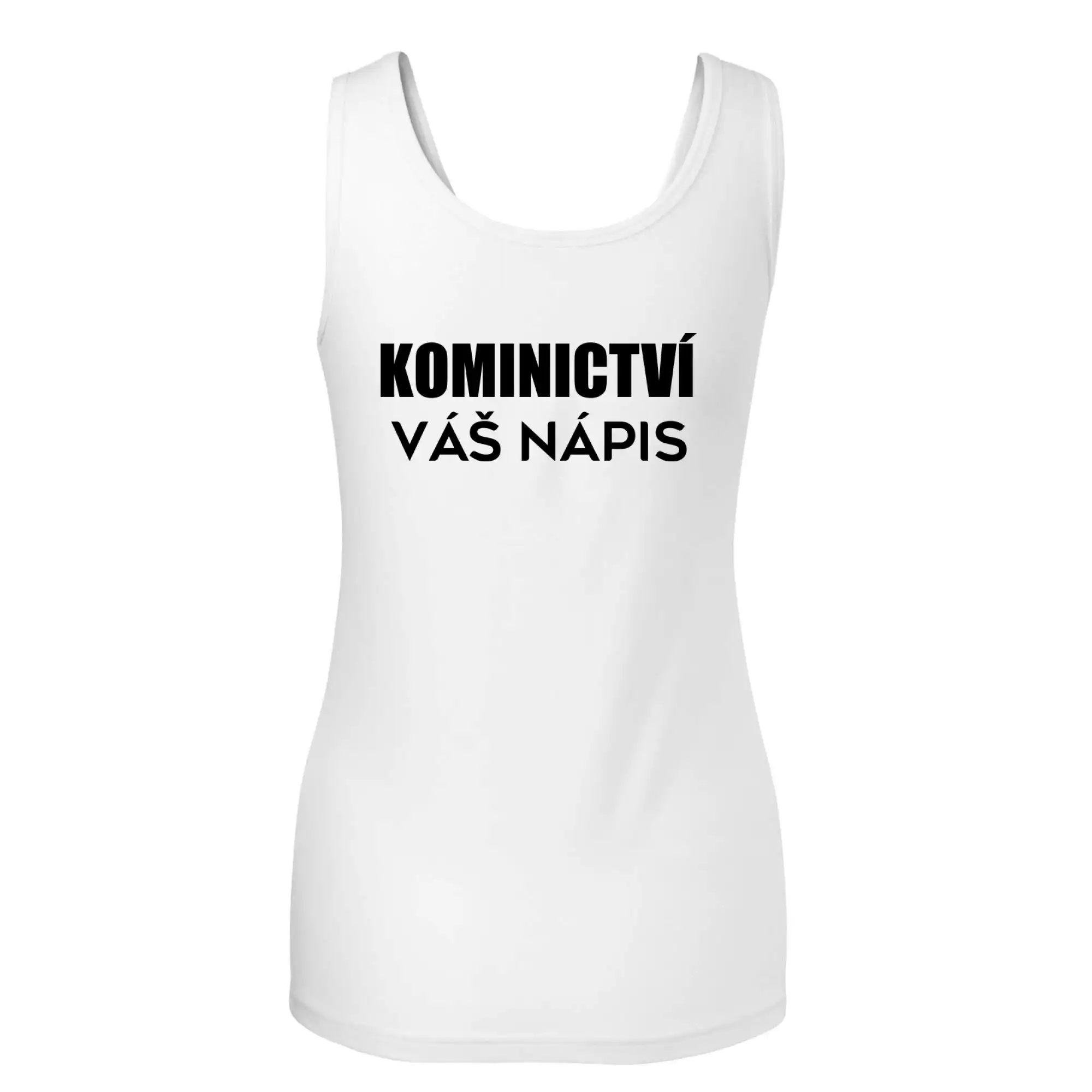 Kominík logo + nápis na zádech