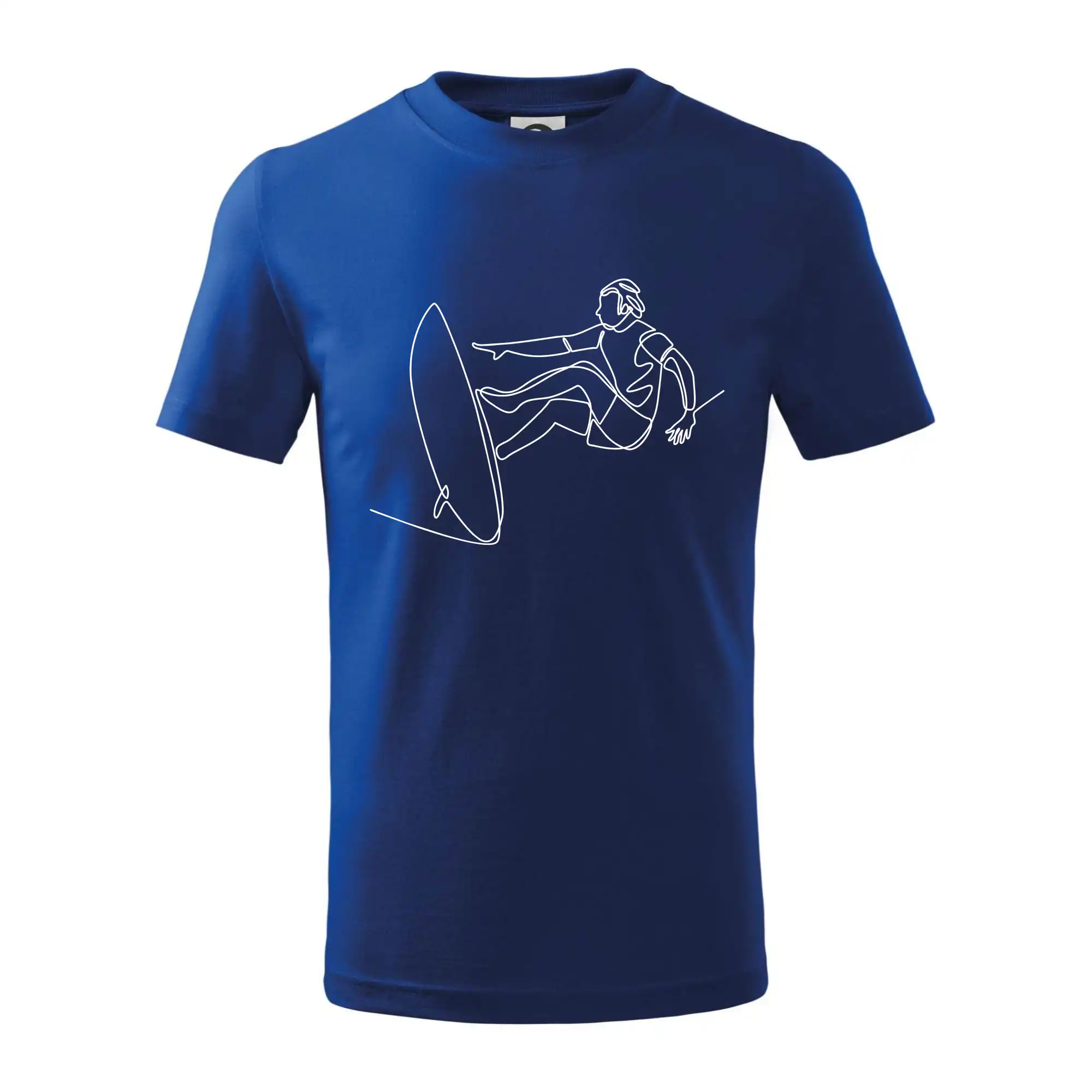 Surfař na vlně jedním tahem