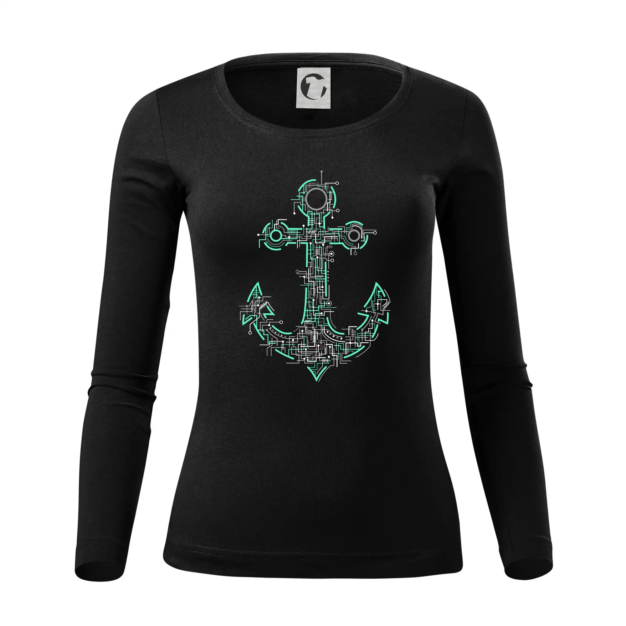 Vodácke tričká - Electric Anchor - Dámske tričko FIT-T LS - zužené