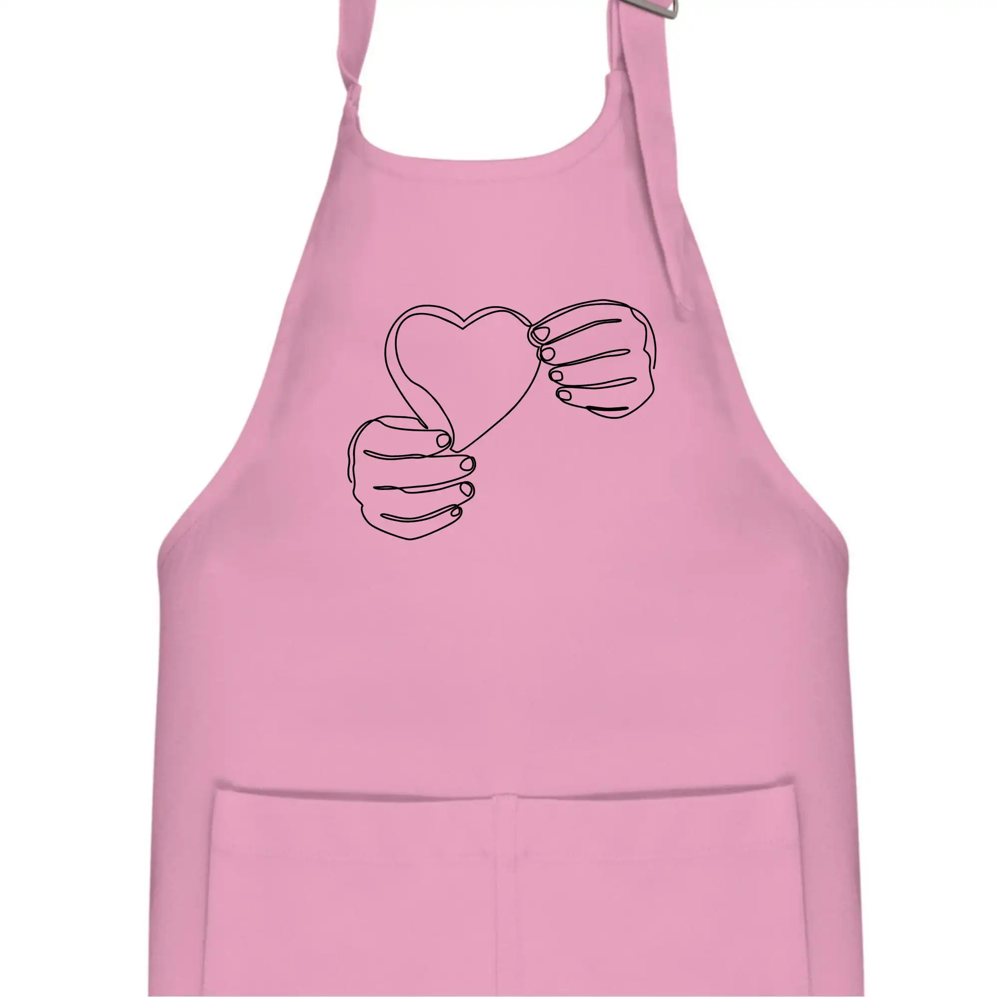 Ruka držiaca srdce jedným ťahom