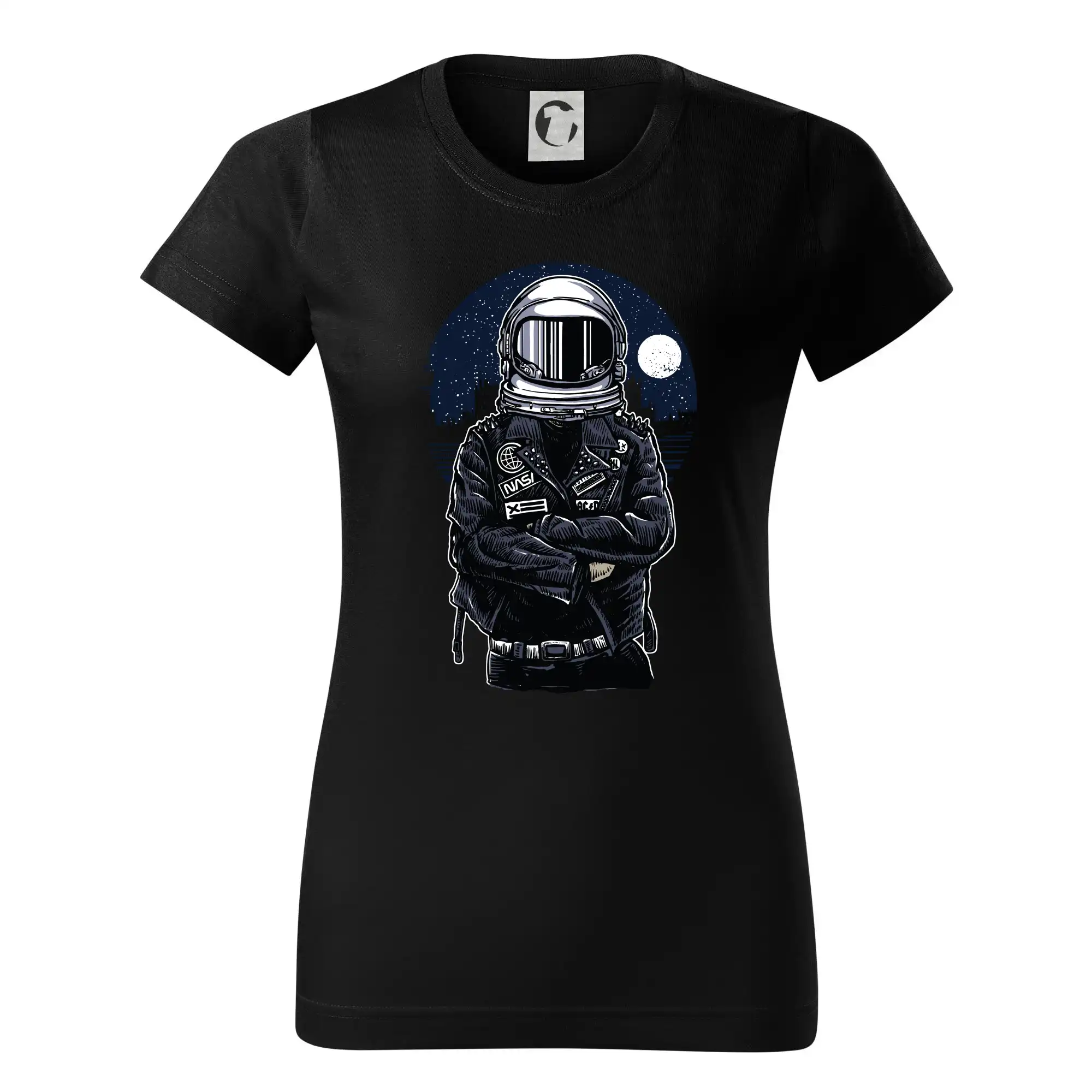 Grafické tričká - Astronaut Rebel - Dámske tričko basic - ľahko voľnejšie a dlhšie