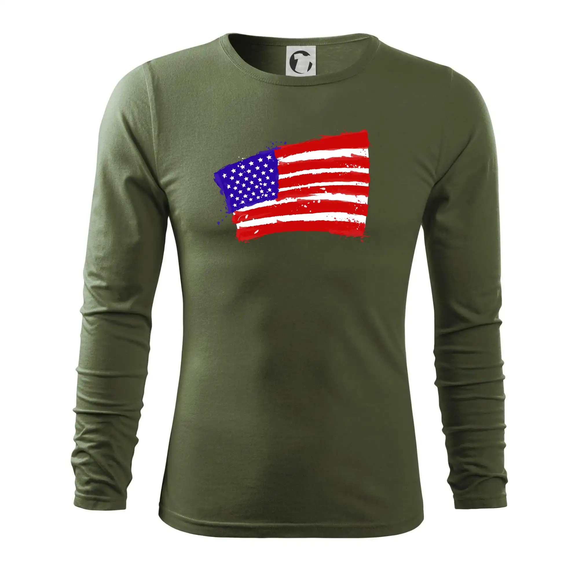 Americká vlajka ohnutá