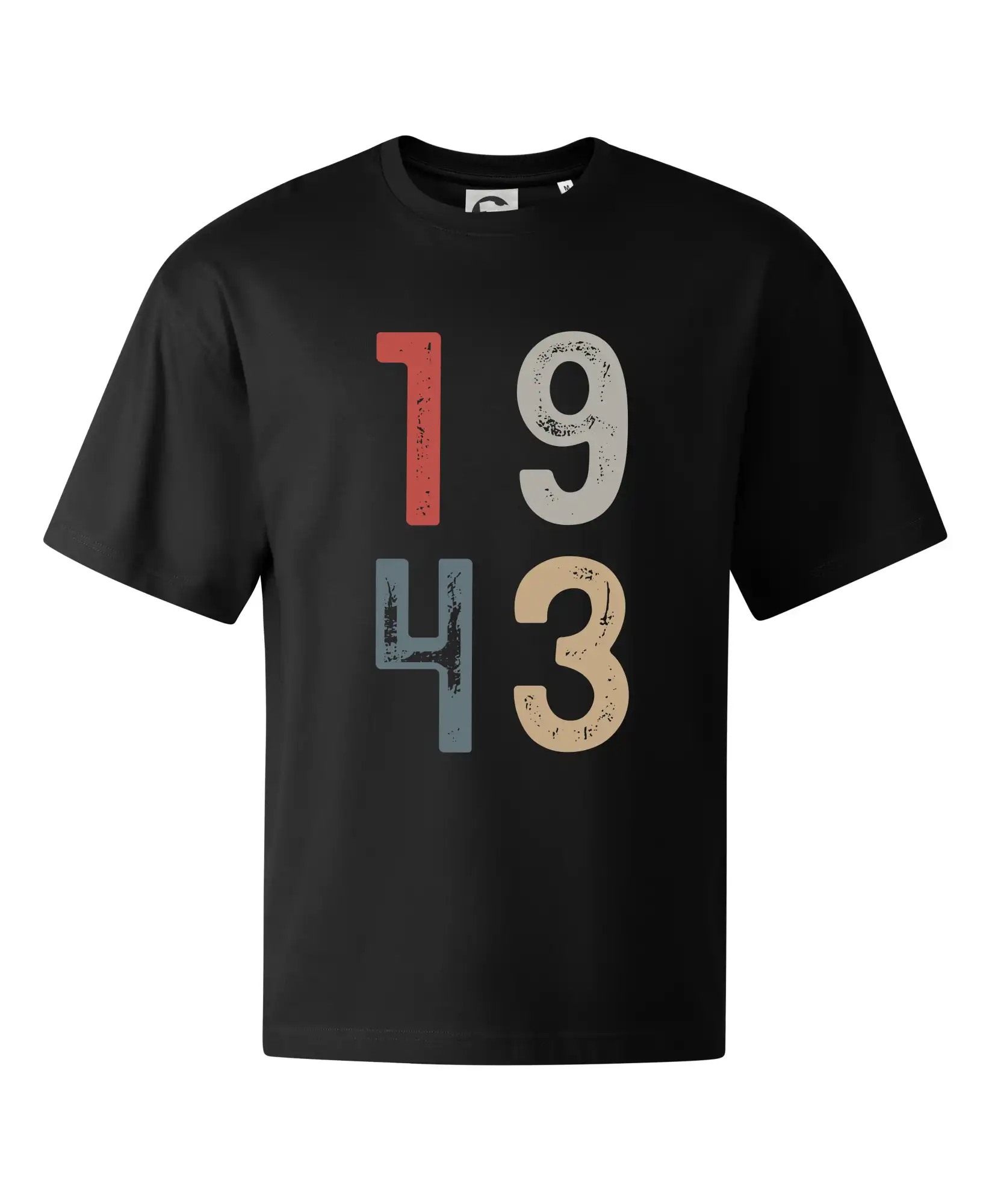 Tričká k narodeninám - Vintage číslica 1943 - Stage unisex - OVERSIZE