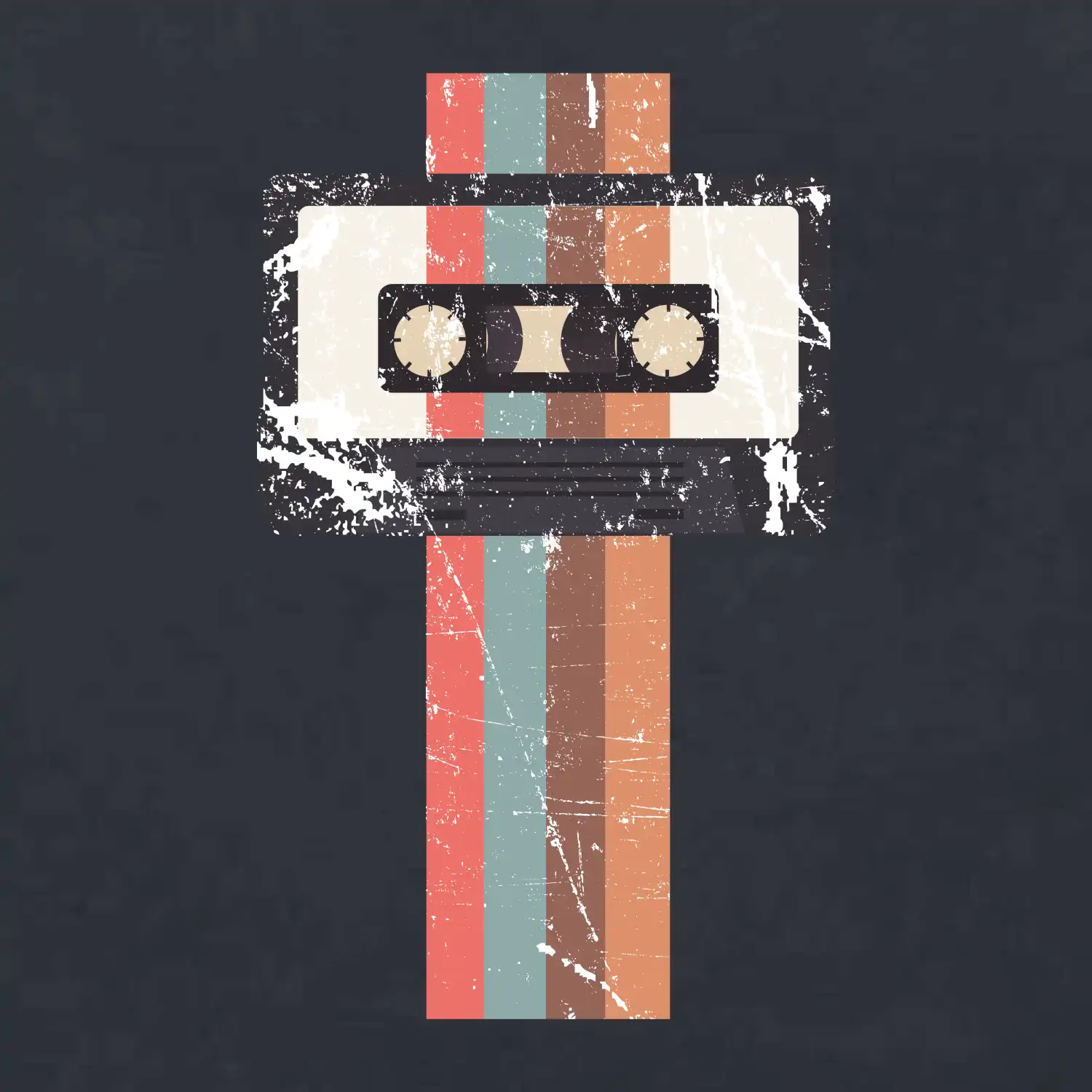 Retro kazeta - pruhy