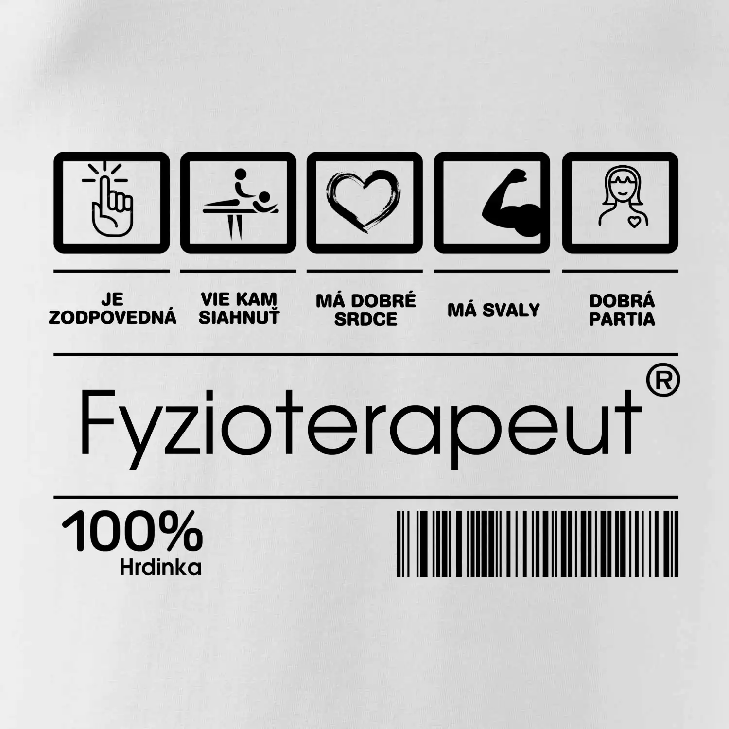 Čiarový kód fyzioterapeutka