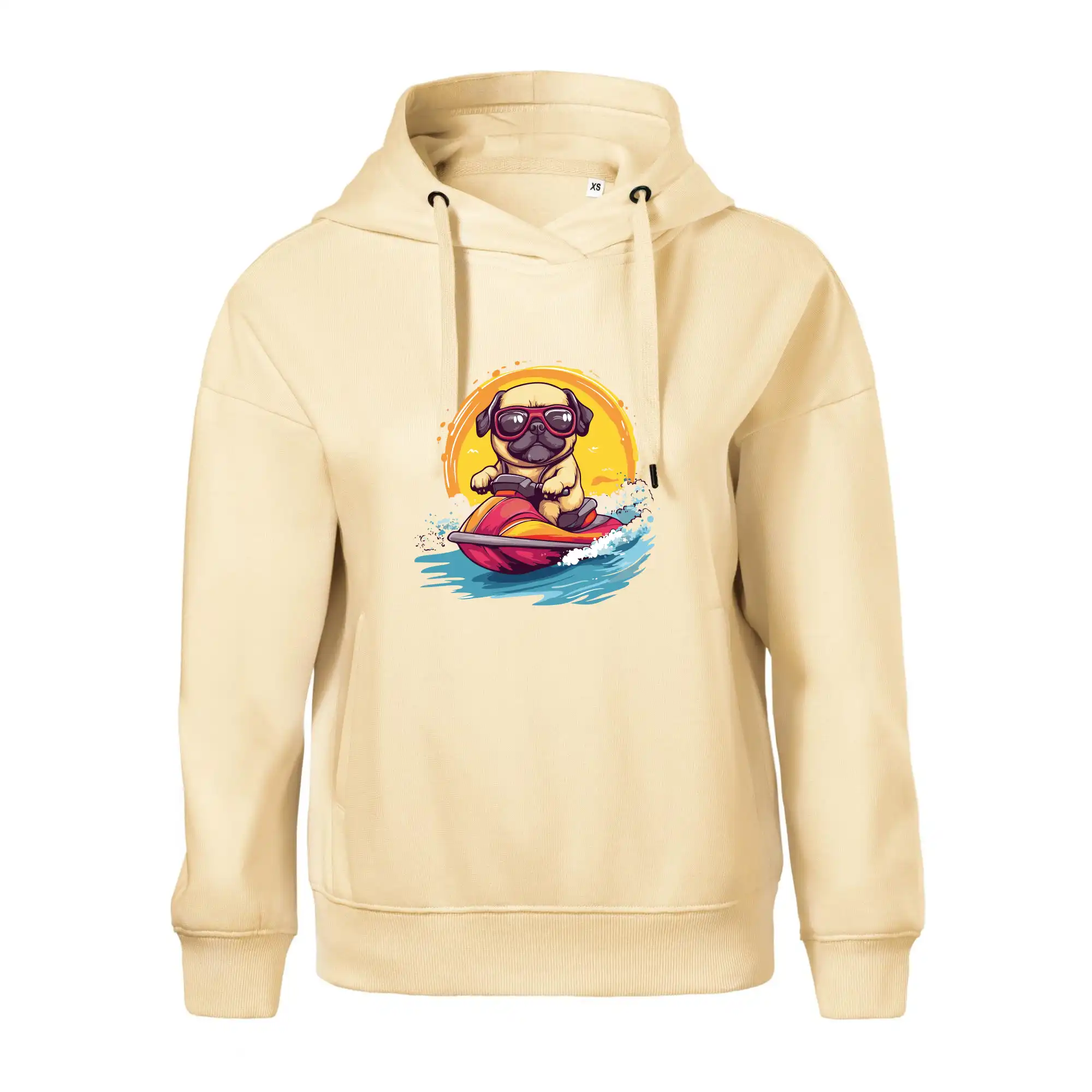 Mops na vodním skútru