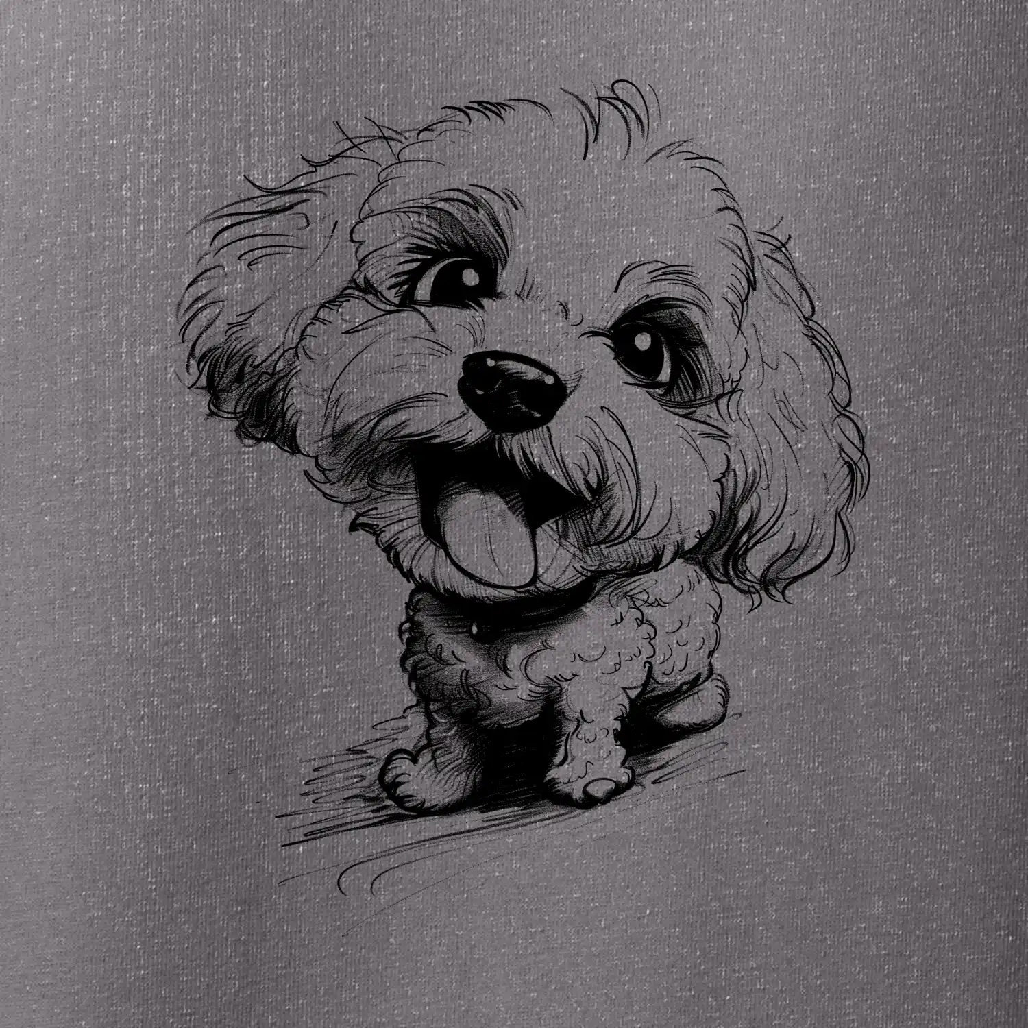 Černobílá karikatura Bišonek