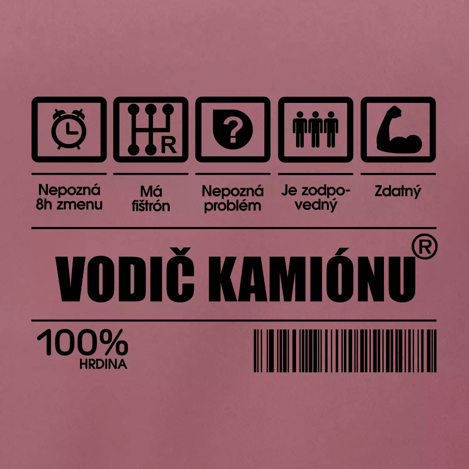 Čiarový kód - Vodič kamionu