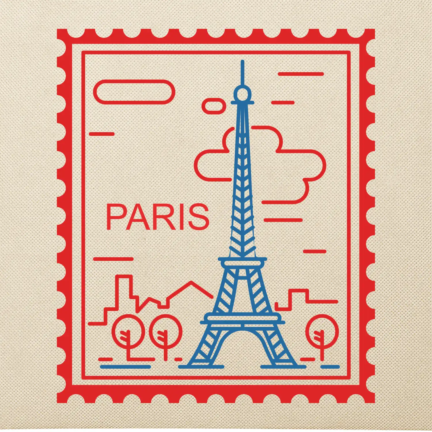 Paříž známka jednoduchá