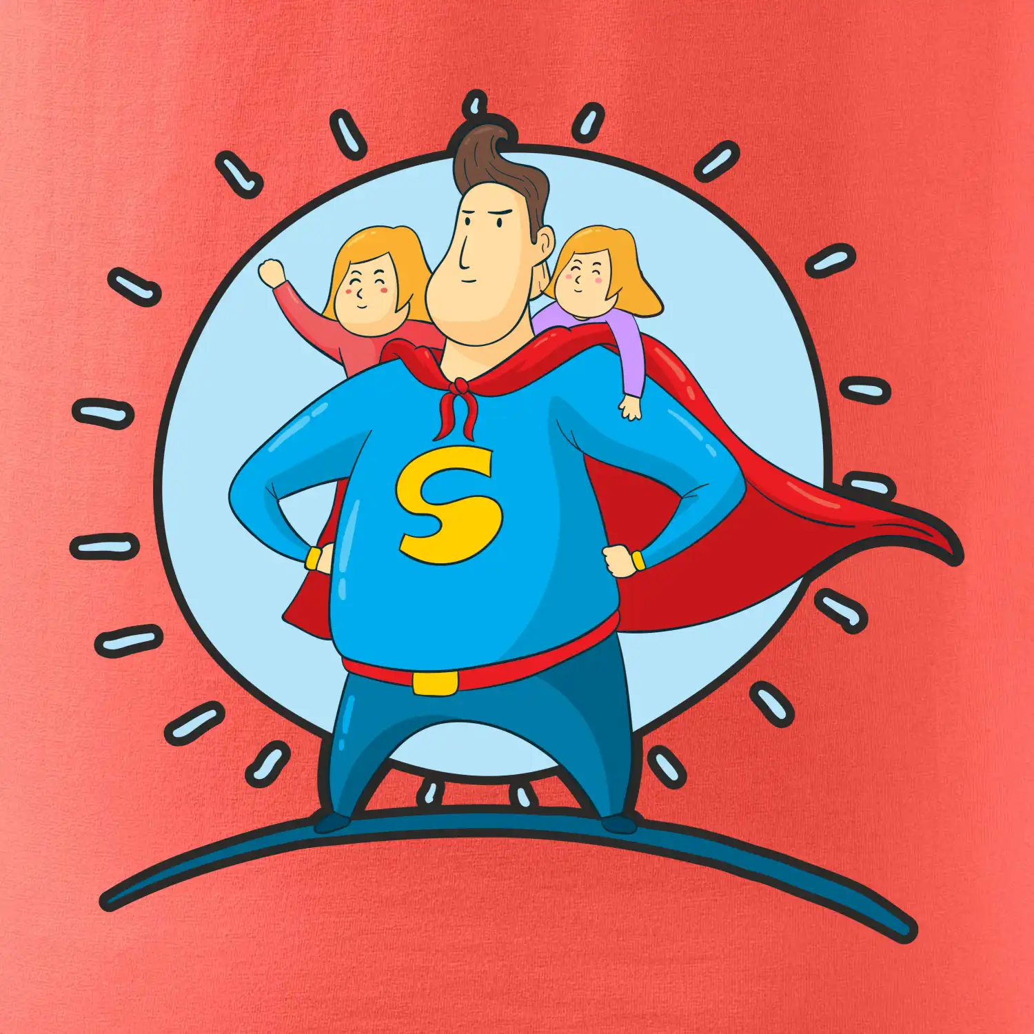 Táta superman - holka a holka