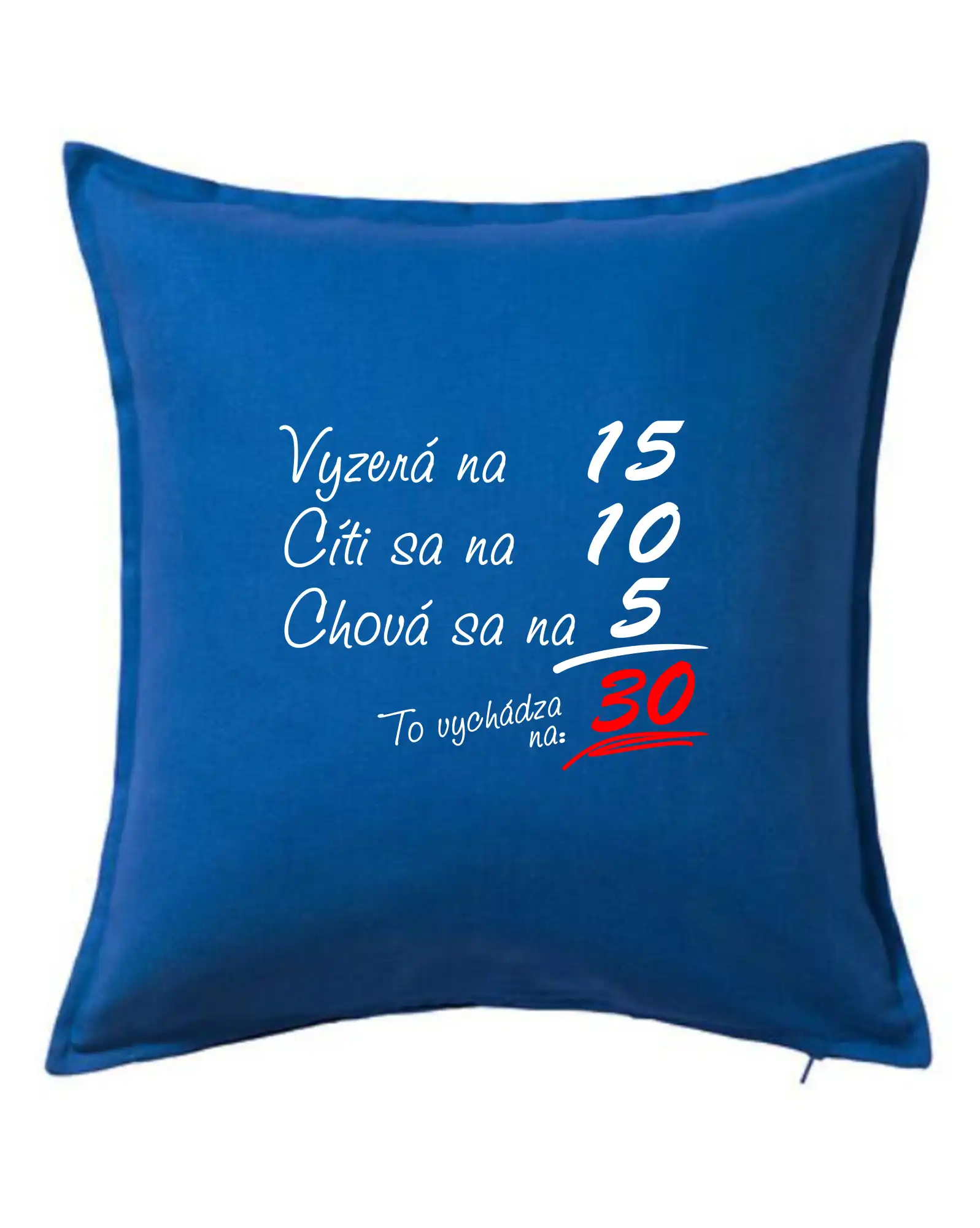 Tričko k tridsiatke - Vyzerá, cíti sa, chová sa - 30 rokov - Vankúš 50x50