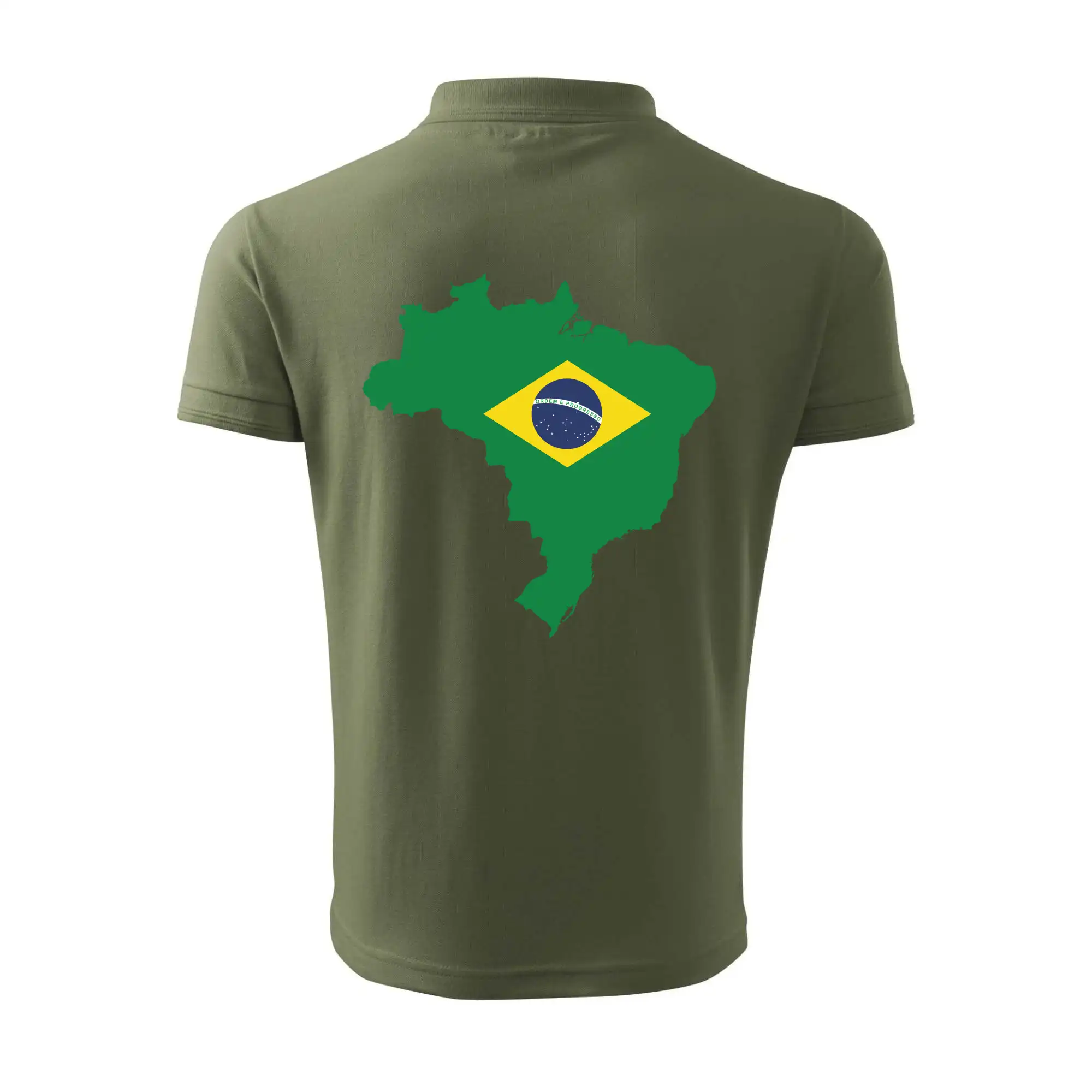 Brazílie vlajka v mapě