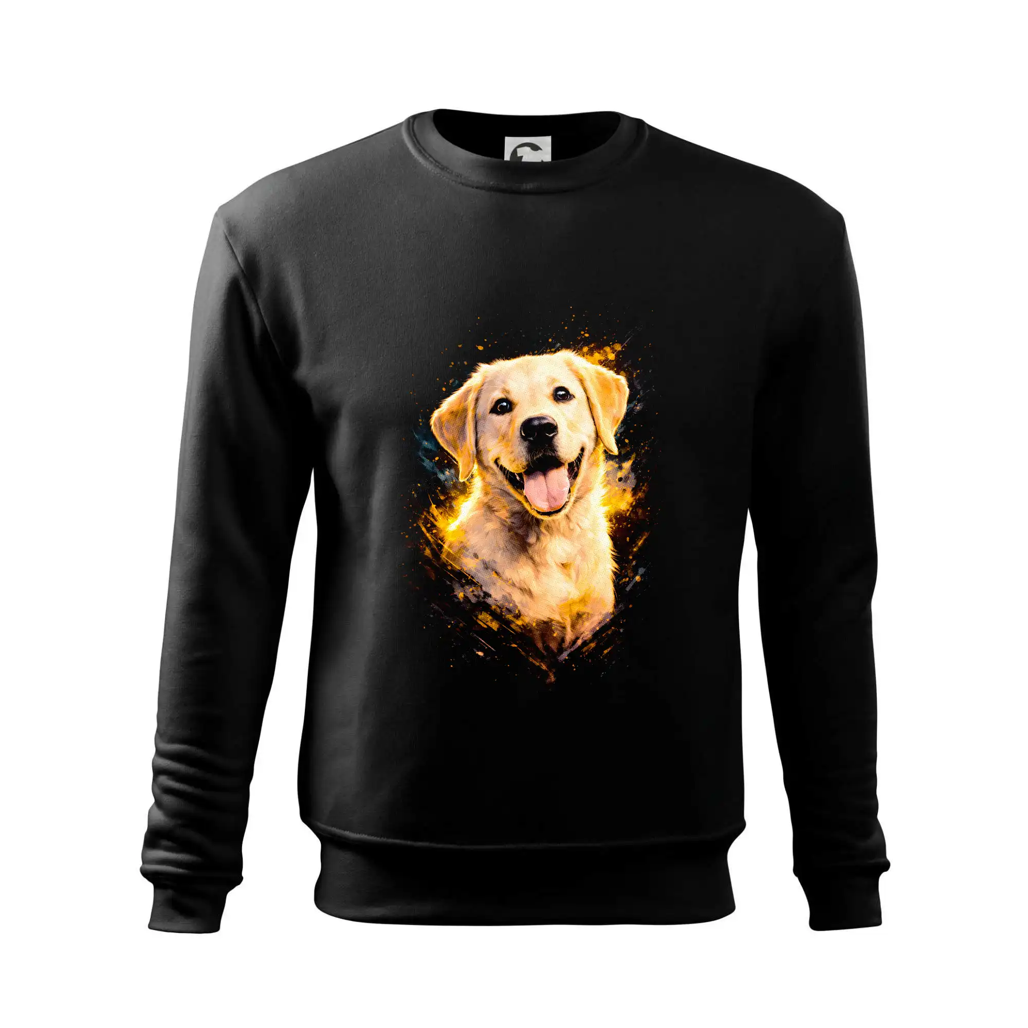 Obrázek polotón Zlatého retrívr sedící