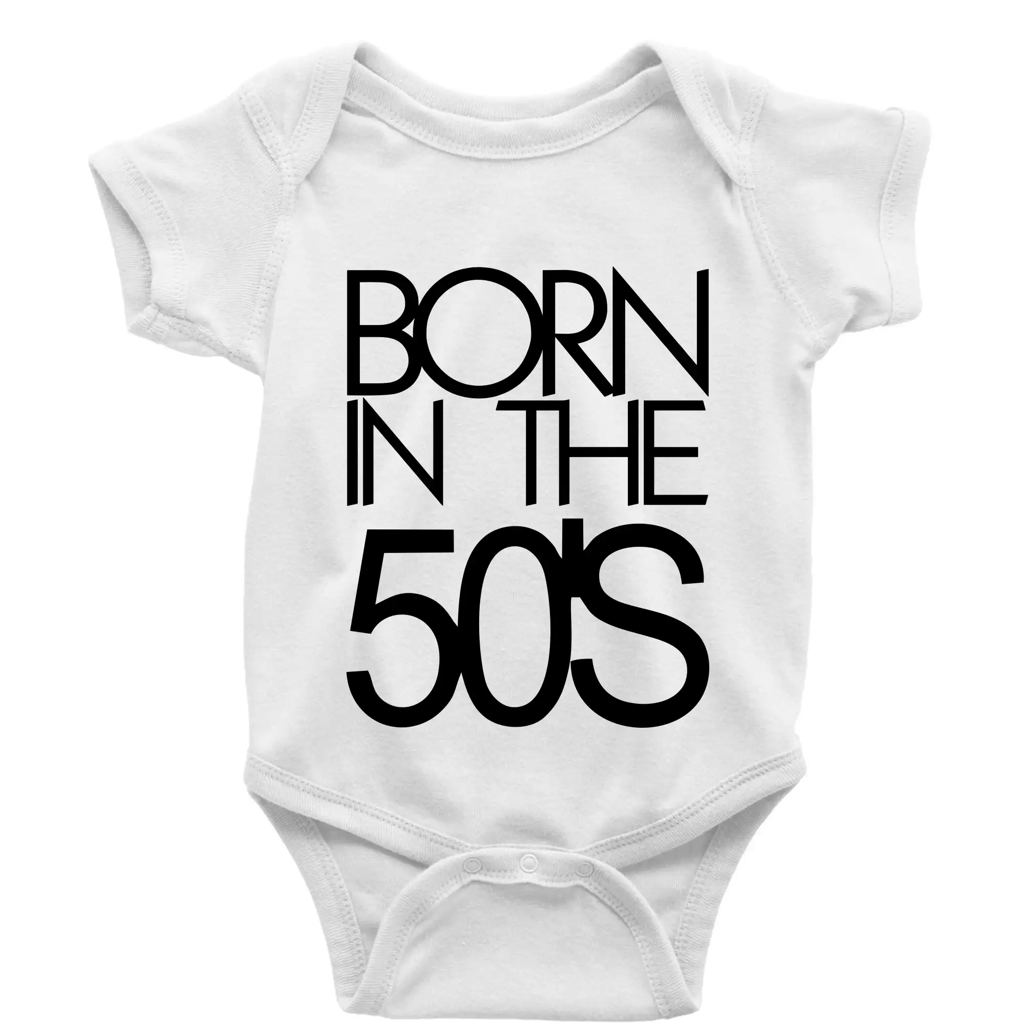 Tričká k narodeninám - Born In The 50s - Body dojčenské s krátkym rukávom