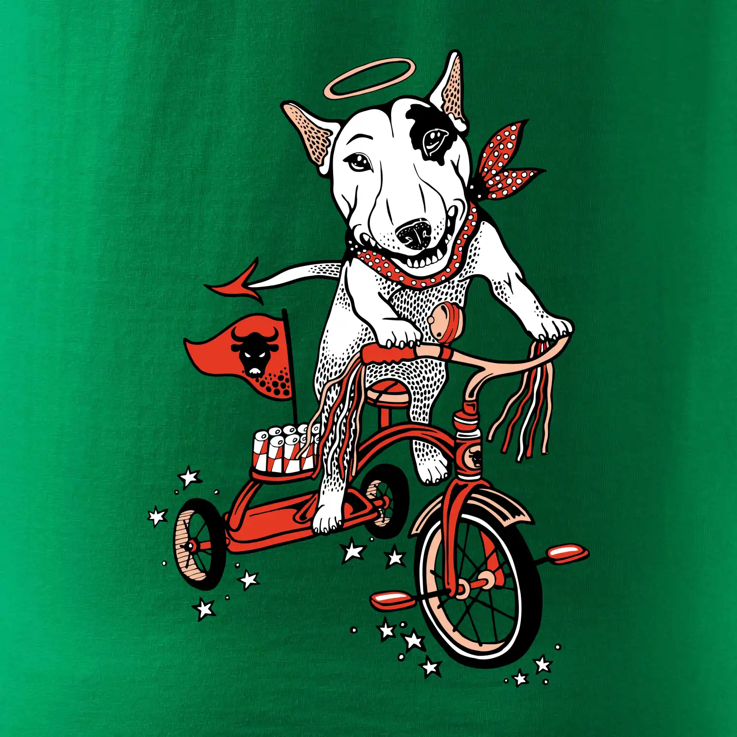 Bull terier anděl (Pecka design)