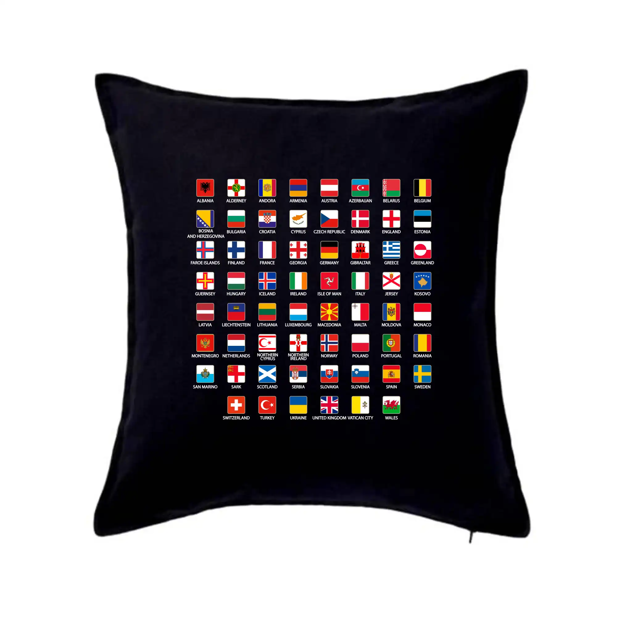 Motívy štátnych vlajok - Vlajky štátov - Európa - Vankúš 50x50
