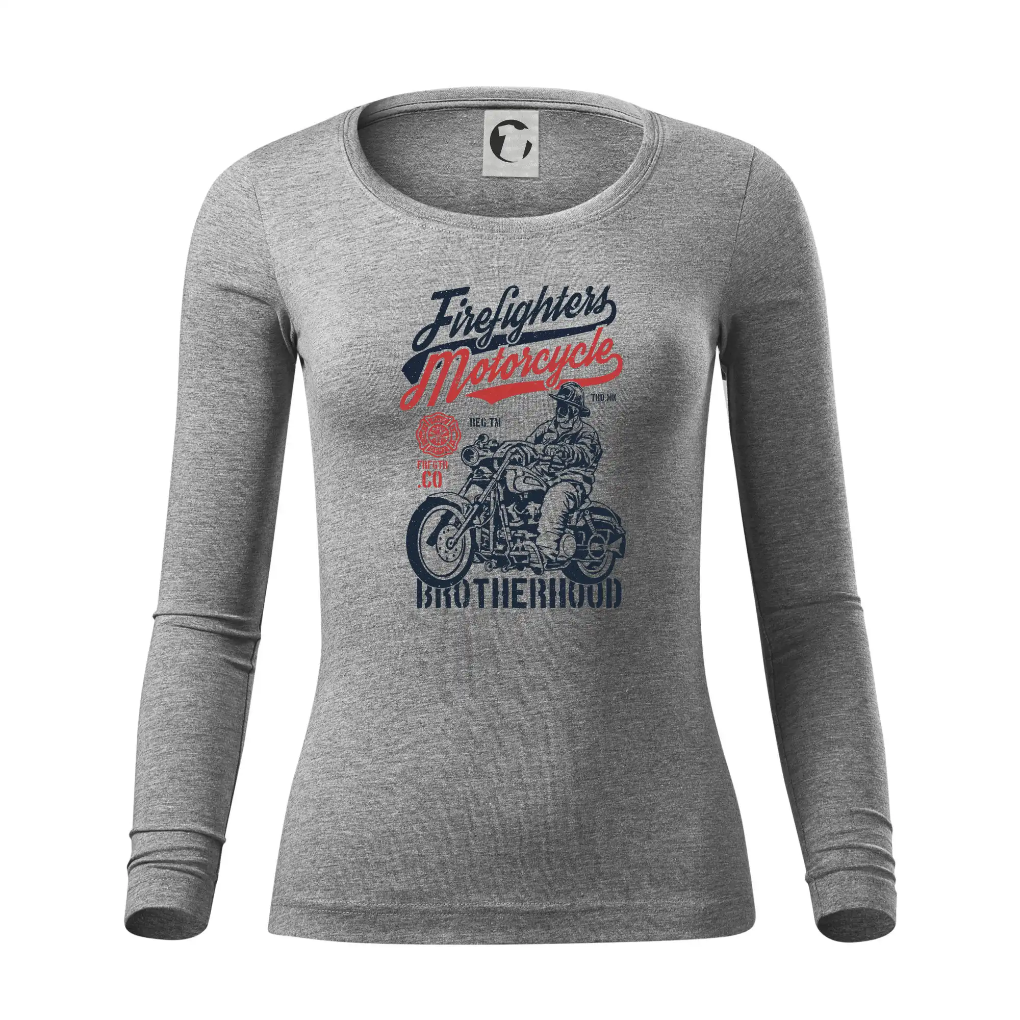 Originálne tričká pre hasičov - Firefighters Motorcycle - Dámske tričko FIT-T LS - zužené