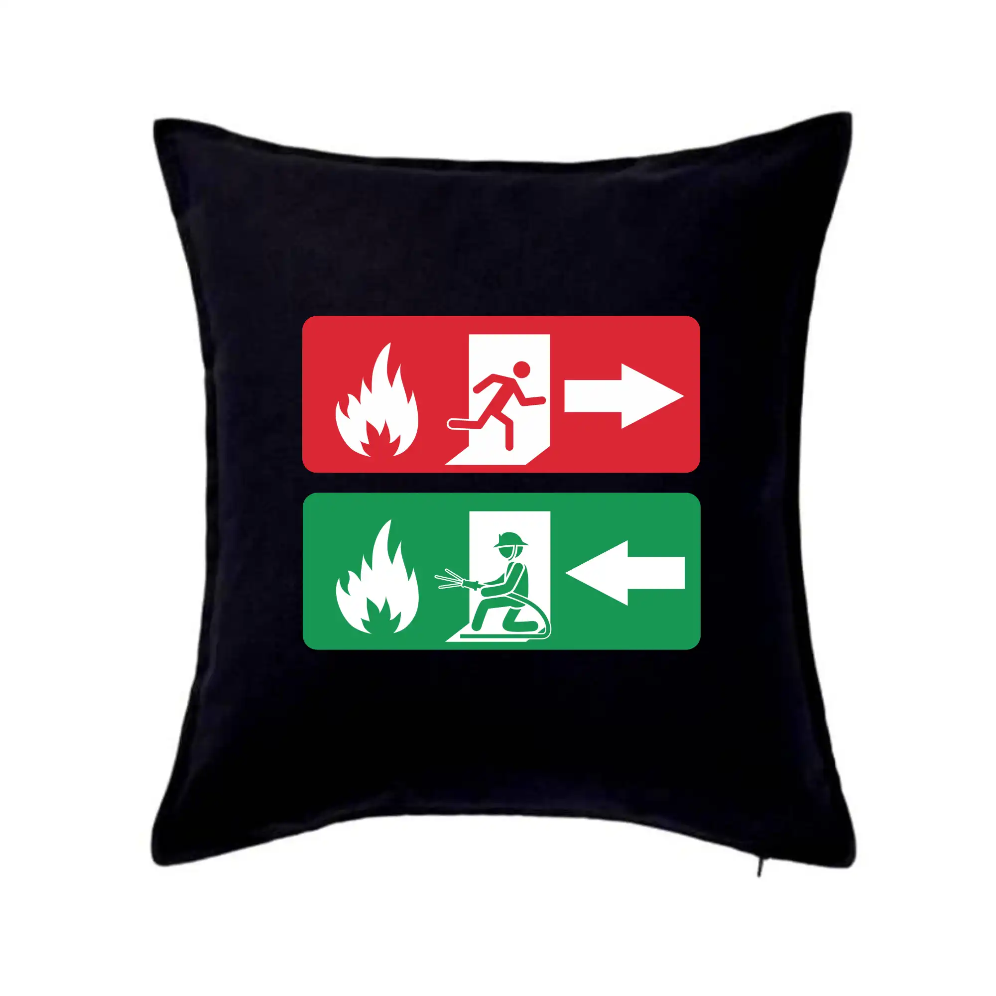 Lidé utíkají, hasiči přibíhají