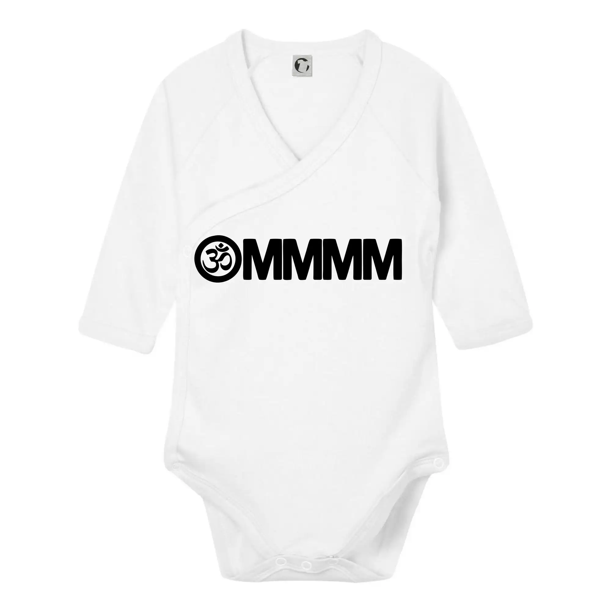 Tričká na jógu - Yoga mmm - Body zavinovacie s dlhým rukávom