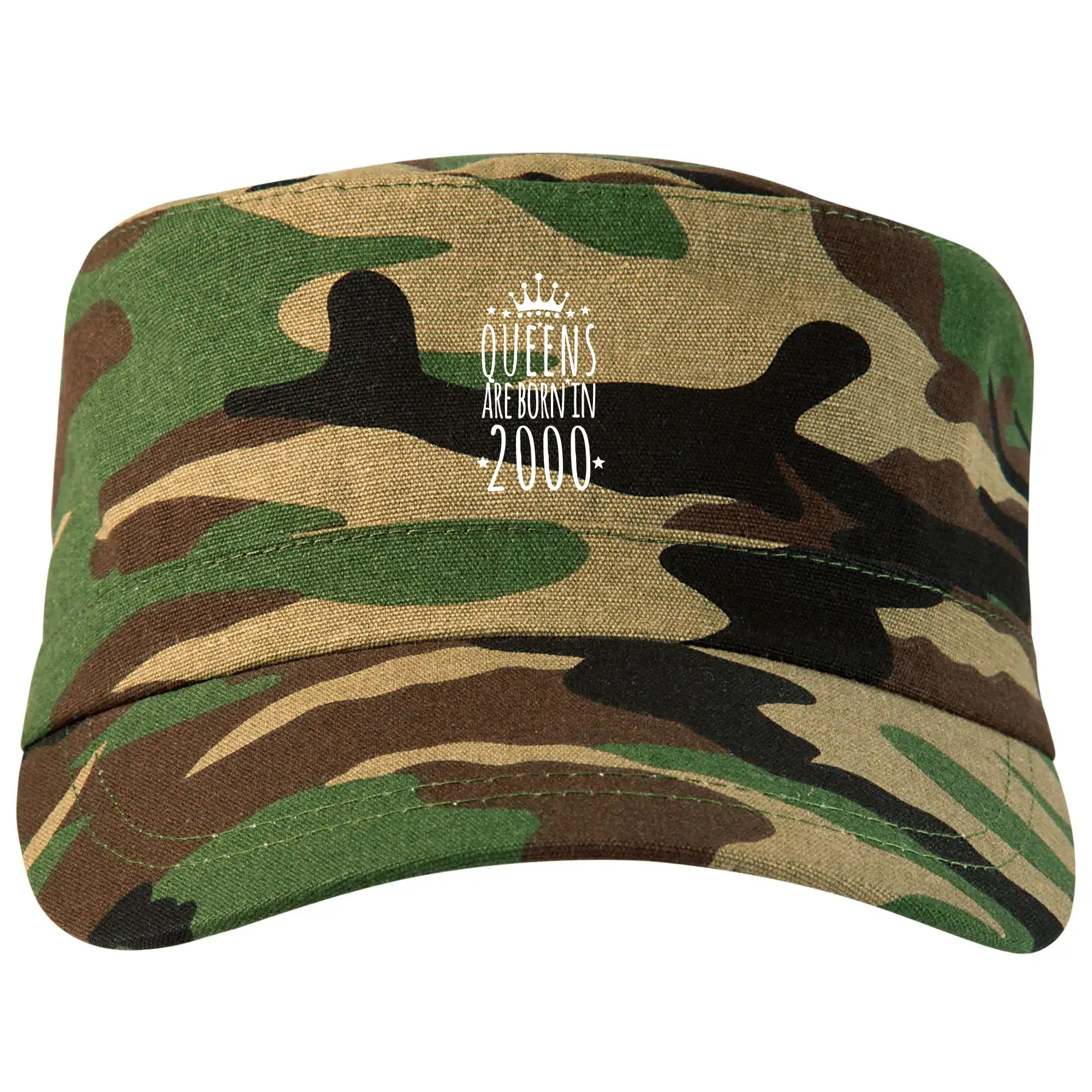Trička s ročníkom 2000 - Queens are born in 2000 - Šiltovka CAMO