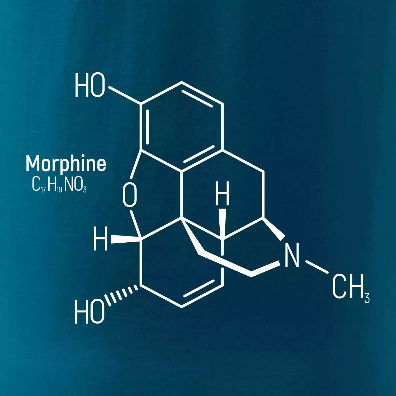Molekulární struktura Morfin