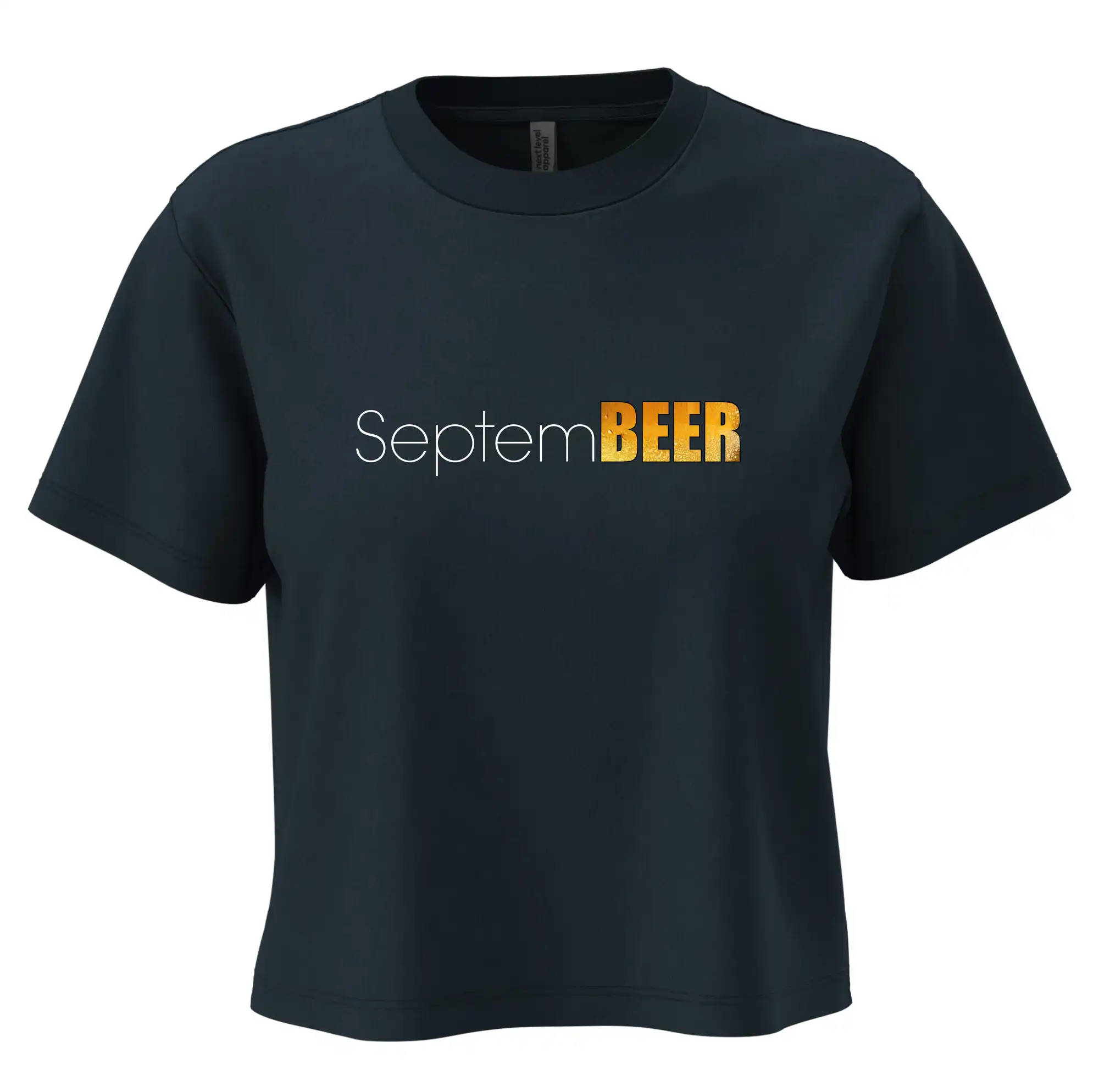 Vtipná tričká pre pivárov - Pivné mesiace - septeBEER - Boxy cropped tričko OVERSIZE
