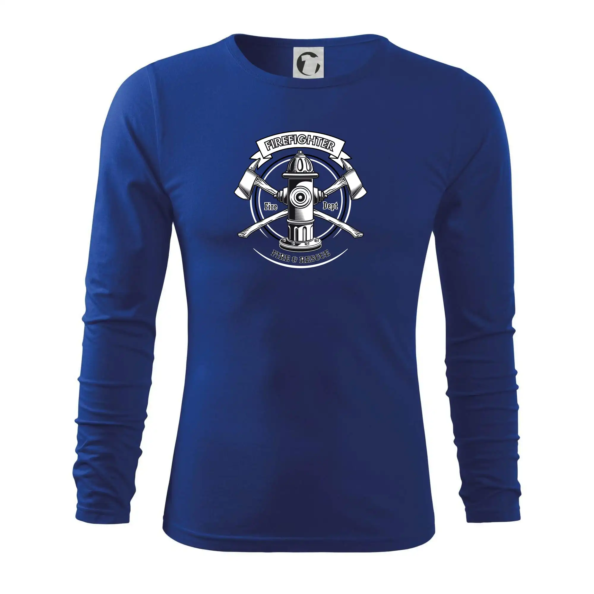 Originálne tričká pre hasičov - Firefighter logo Fire and rescue - Tričko s dlhým rukávom FIT-T long sleeve