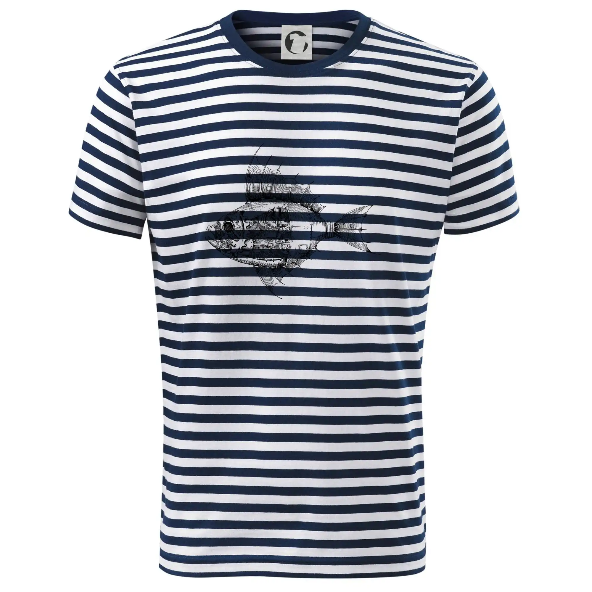 Tričká pre rybárov s potlačou - Steampunk ryba - Tričko na vodu