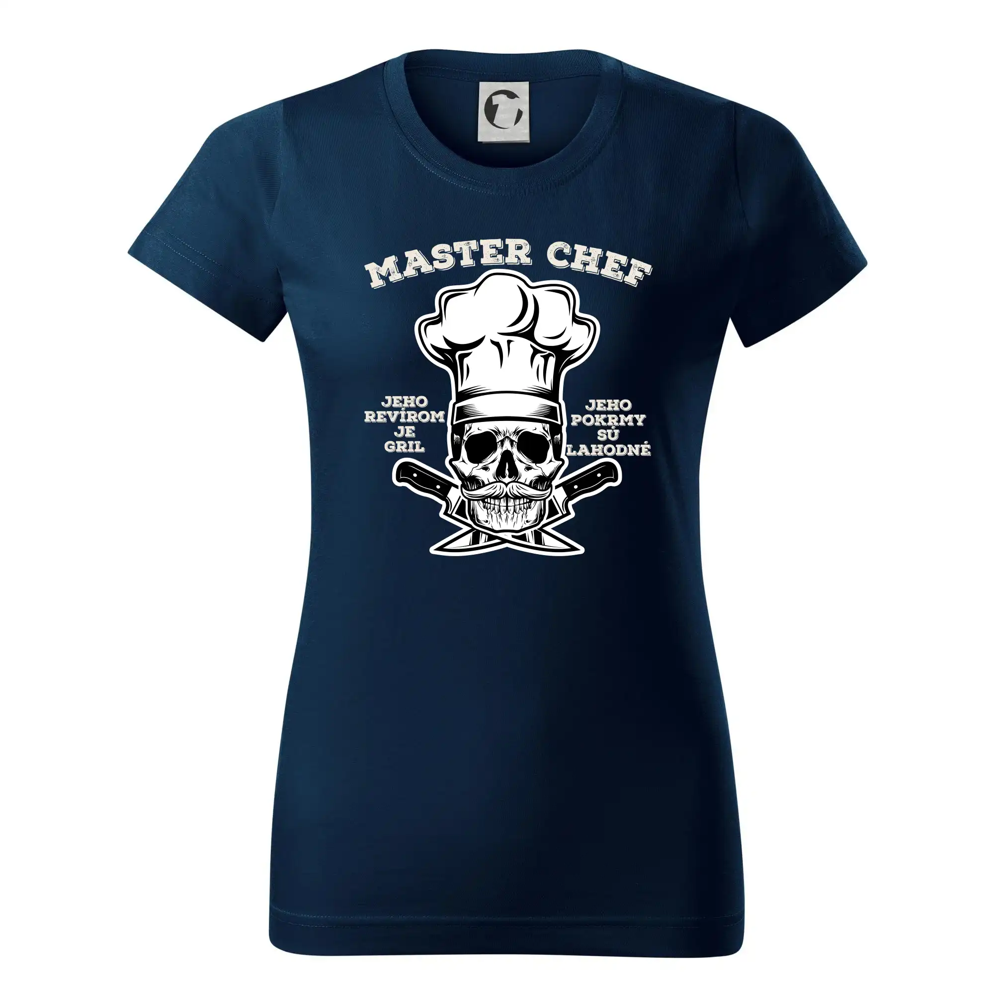 Tričká a zástery na grilovanie - Master chef revír SK - Dámske tričko basic - ľahko voľnejšie a dlhšie