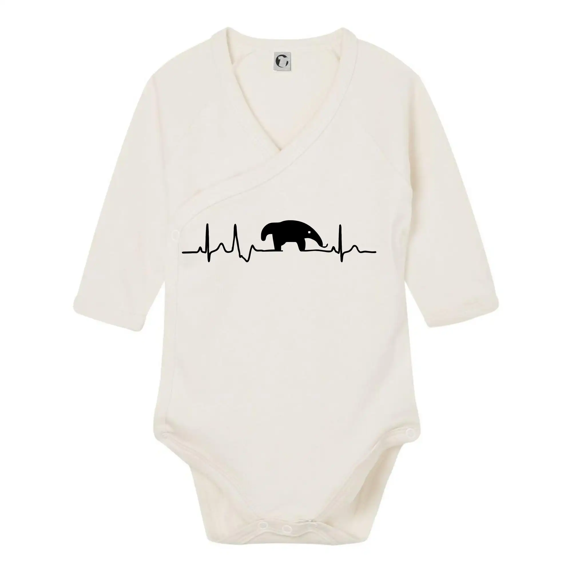 Tričká so zvieratami - Mravčiar EKG - Body zavinovacie s dlhým rukávom