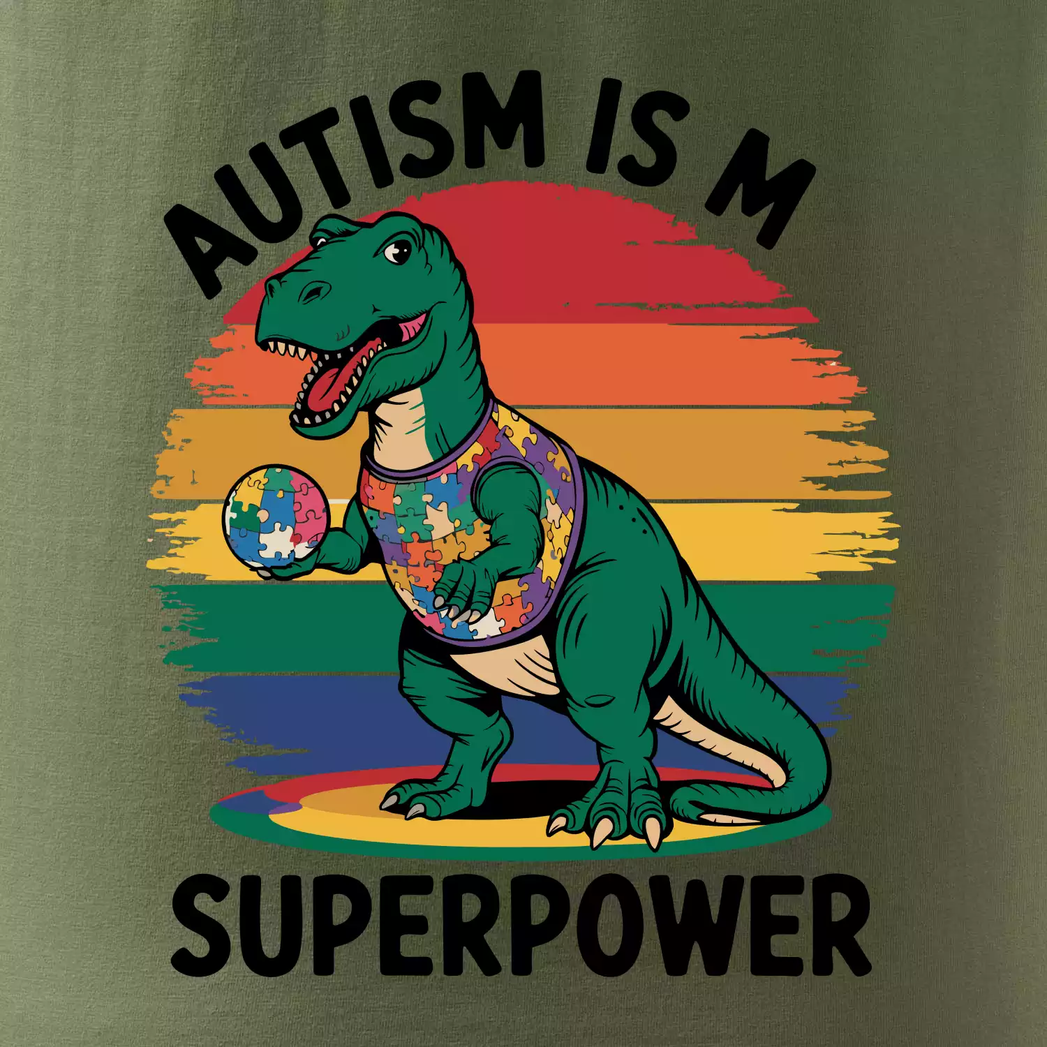Dinousarus a puzzle  Autism is my superpower