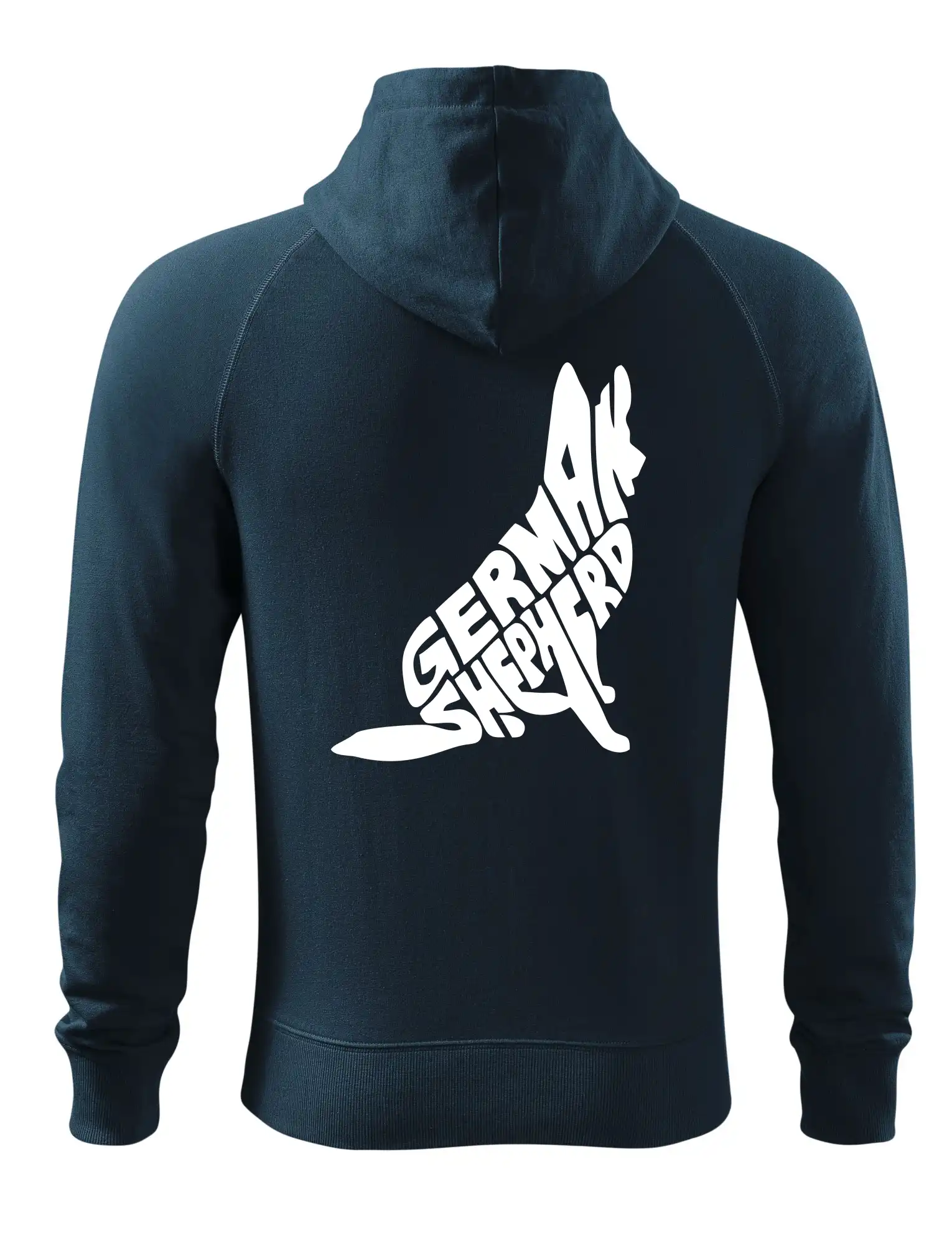 Německý ovčák sedící napis