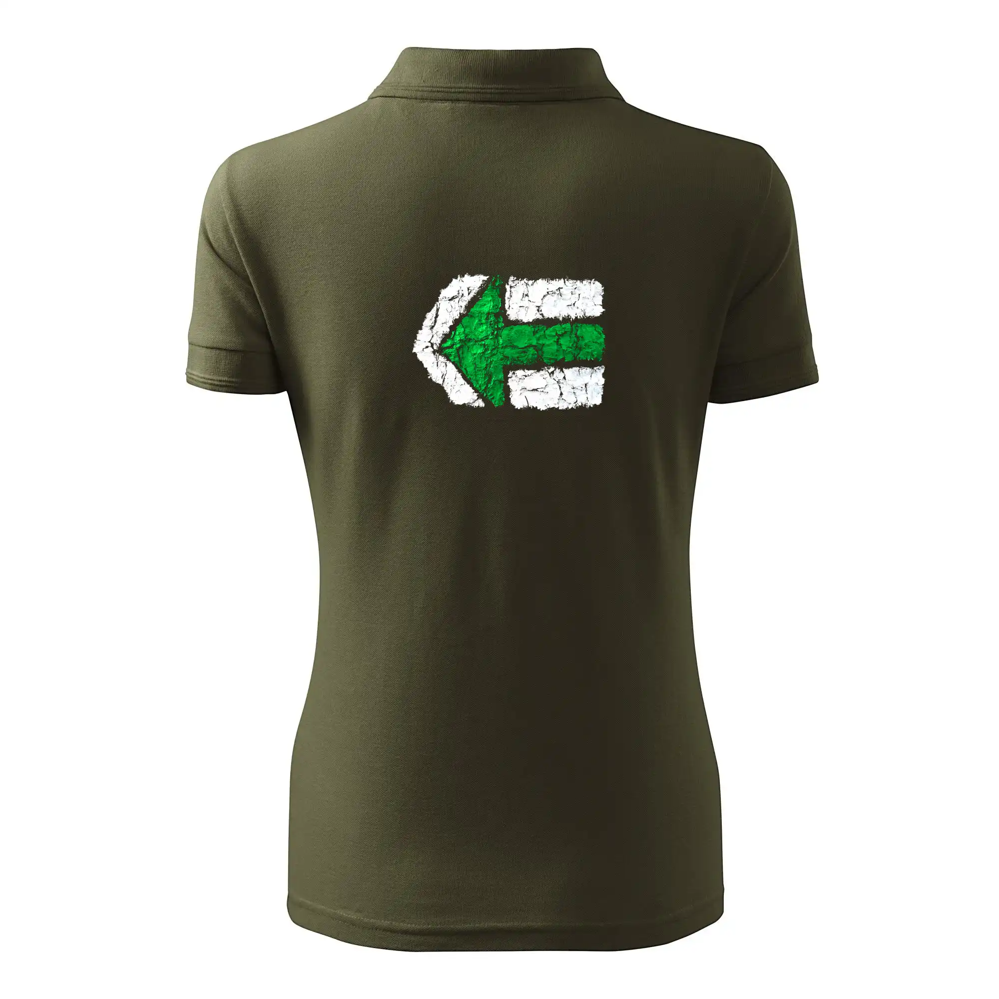Trička na kempovanie - Párová turistická značka zelená - Polokošeľa dámska Pique Polo
