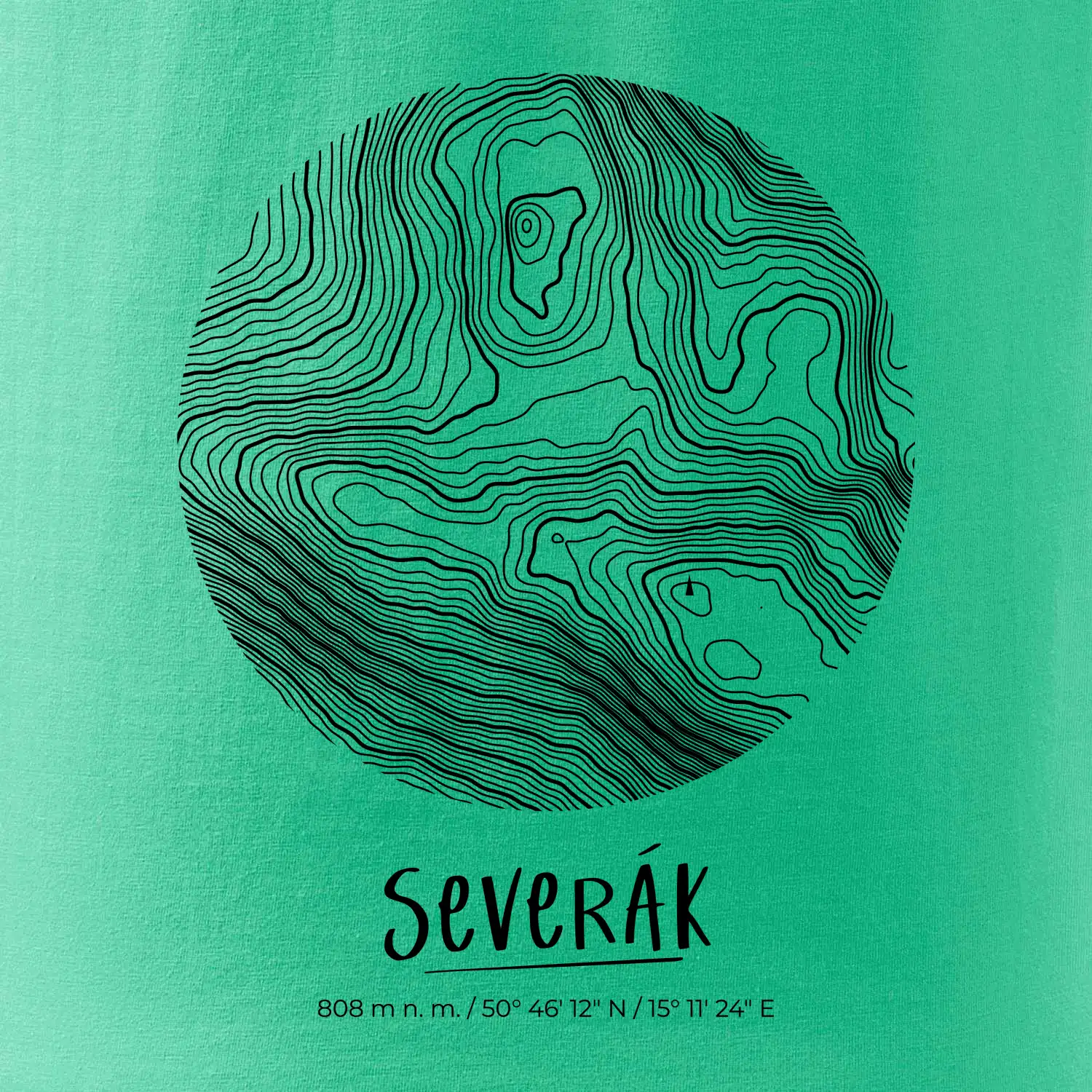 Severák - vrstevnice v kruhu