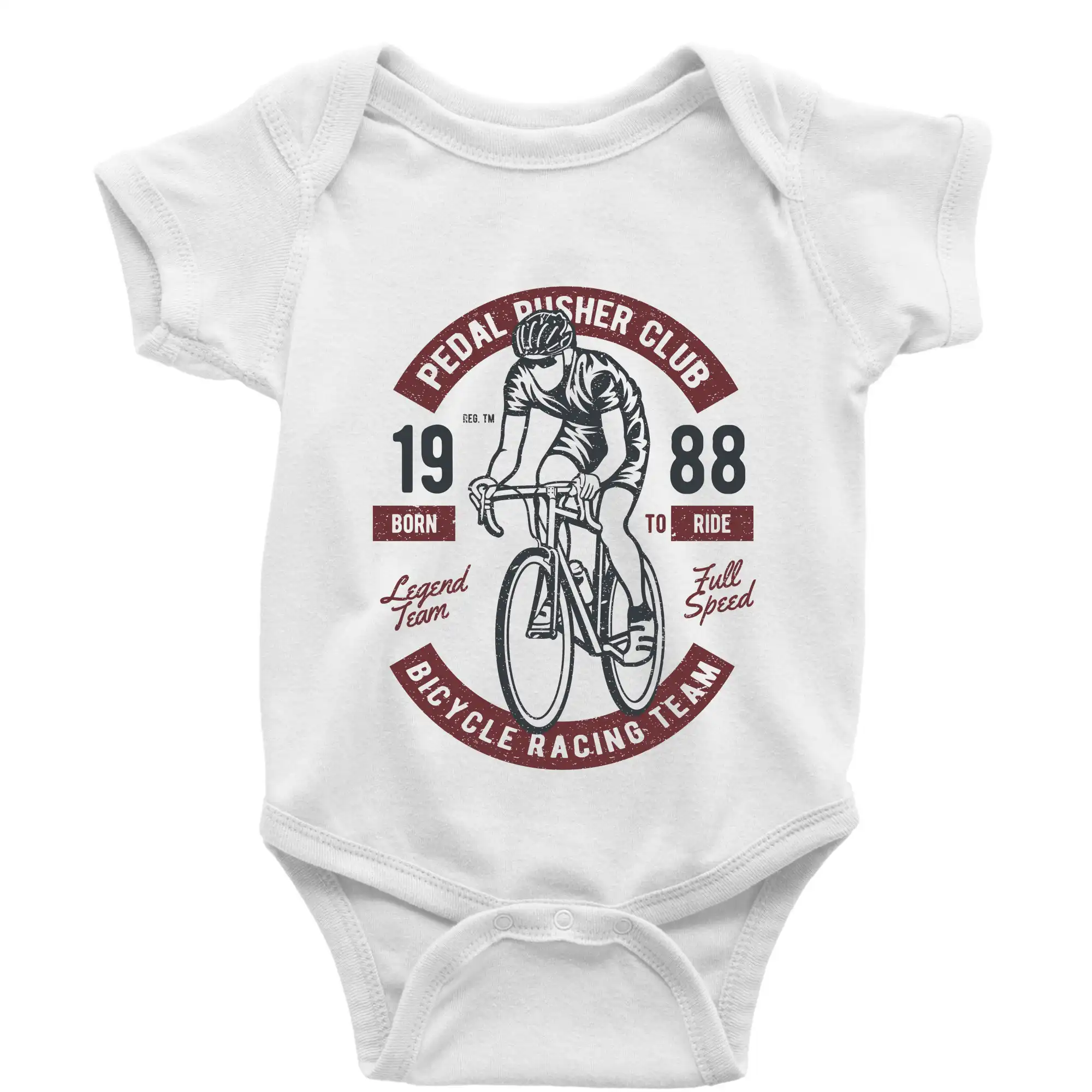 Tričko ako darček pre cyklistu - Bicycle Racing Team (váš ročník) - Body dojčenské s krátkym rukávom