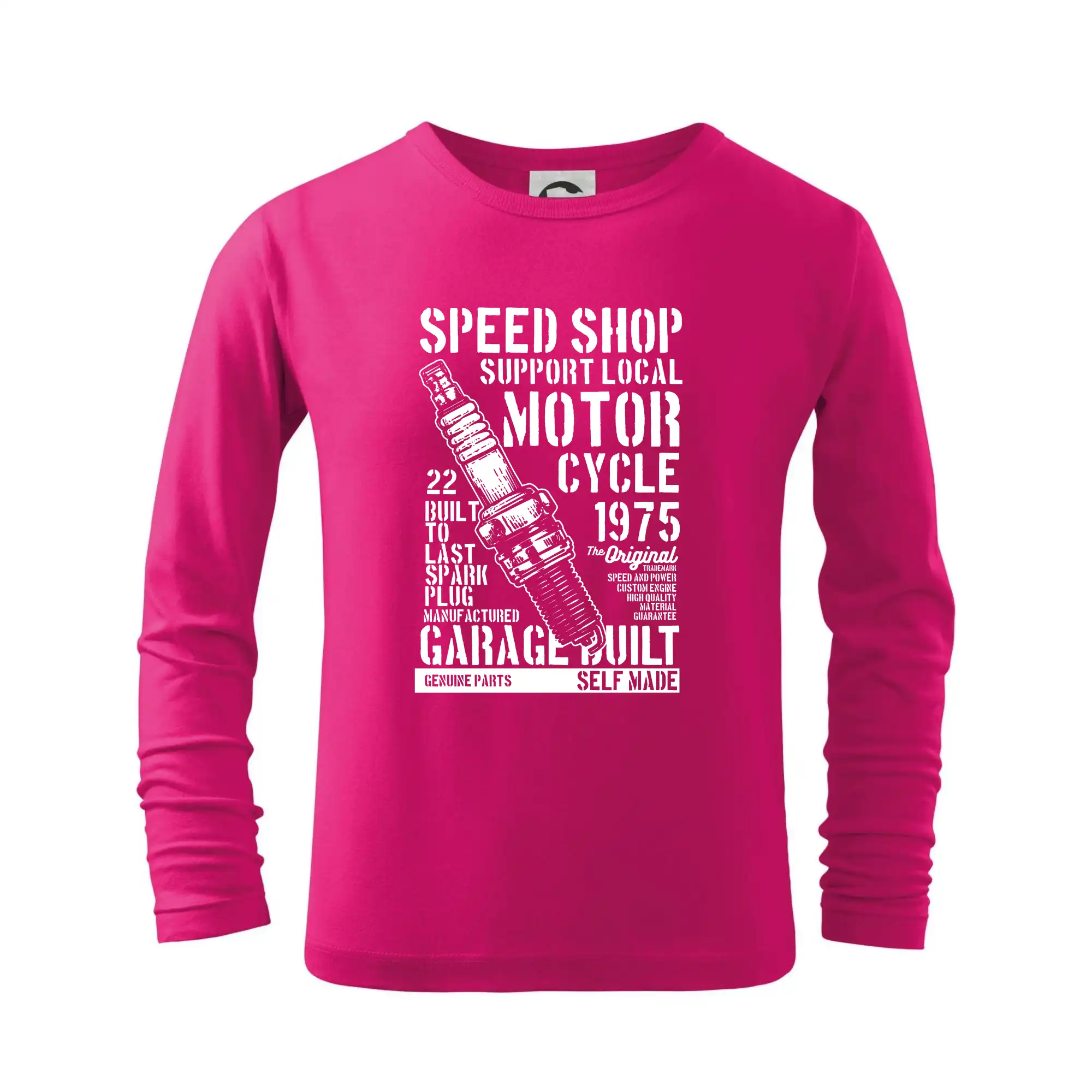 Tričká a mikiny s potlačou motoriek – pre pravých motorkárov - Spark Plug - Tričko detské Long Sleeve