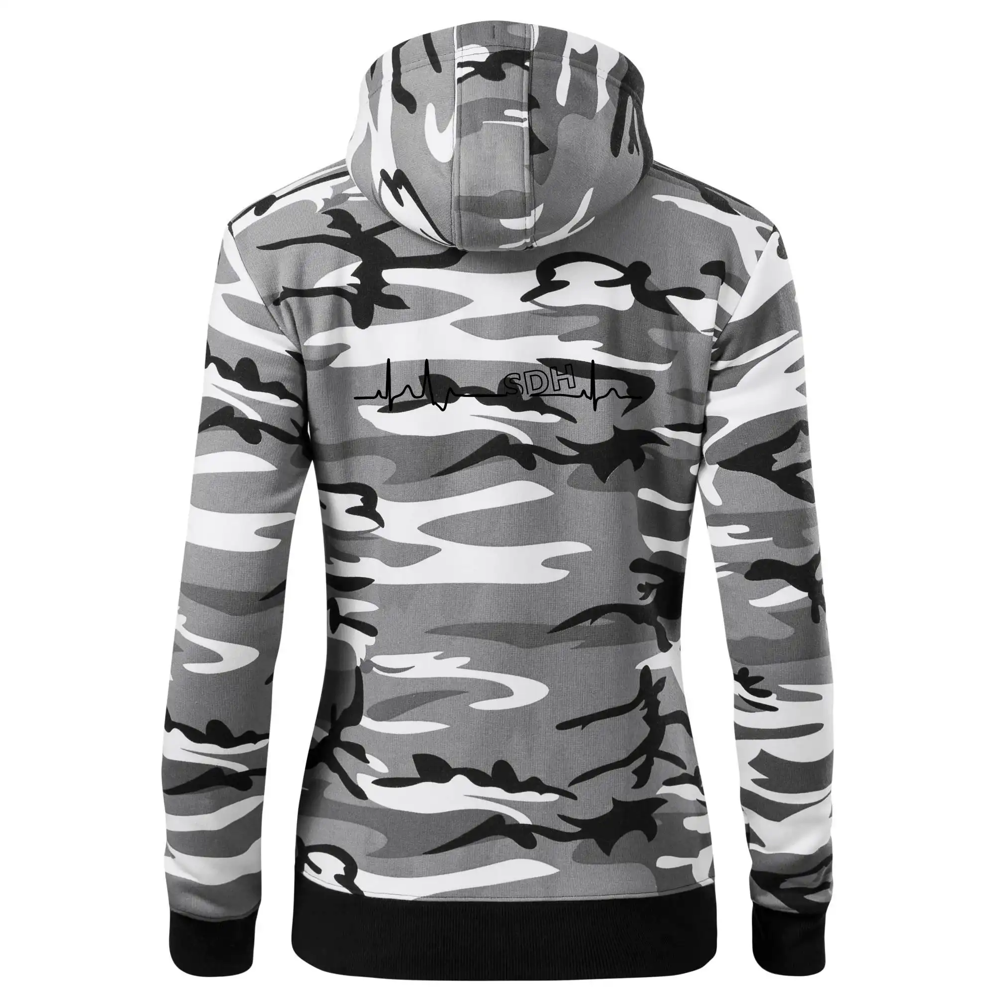 Originálne tričká pre hasičov - SDH EKG - Mikina dámska trendy zipper s kapucňou