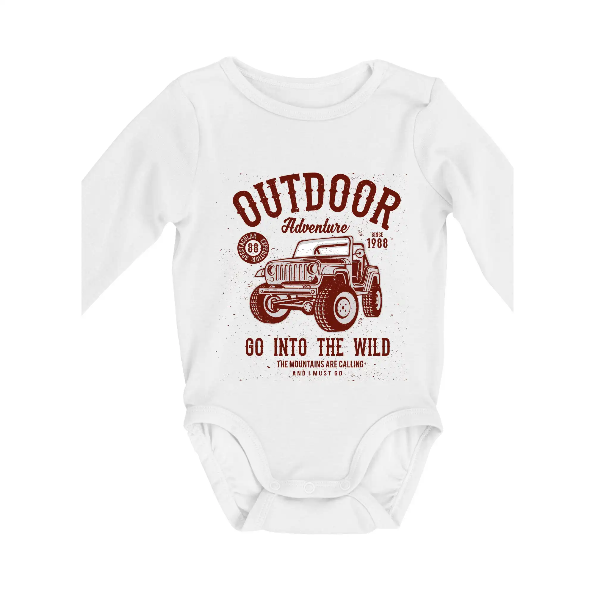 Auto tričká - Outdoor Adventure 2 - Body dojčenské s dlhým rukávom