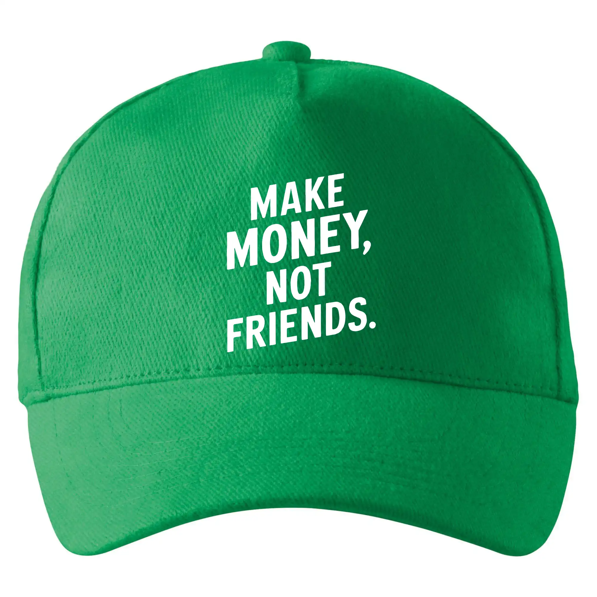 Ostatné nápisy - Make money not friends tiskací - Šiltovka so zahnutým šiltom a mosaznou sponou