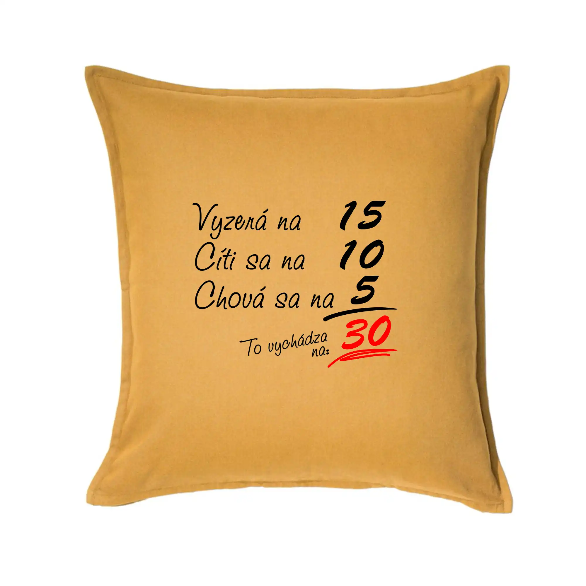 Tričko k tridsiatke - Vyzerá, cíti sa, chová sa - 30 rokov - Vankúš 50x50