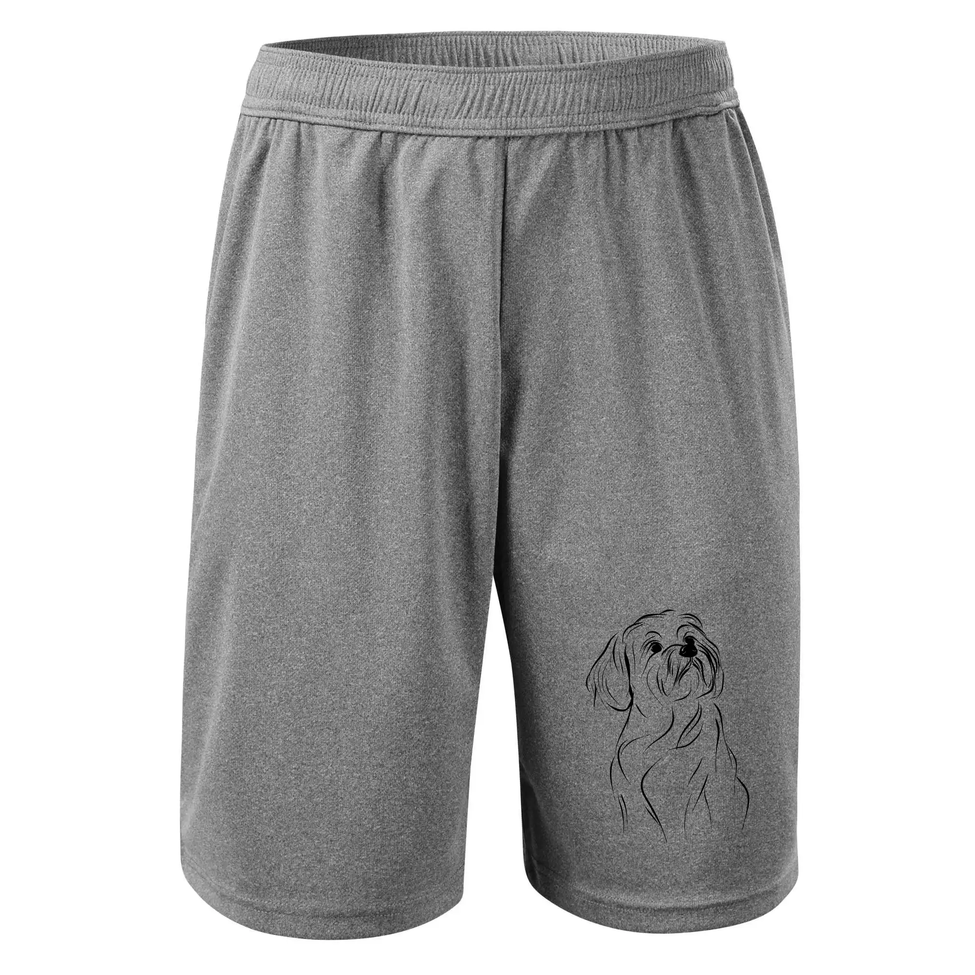 Lhasa Apso černý nákres slabé linky