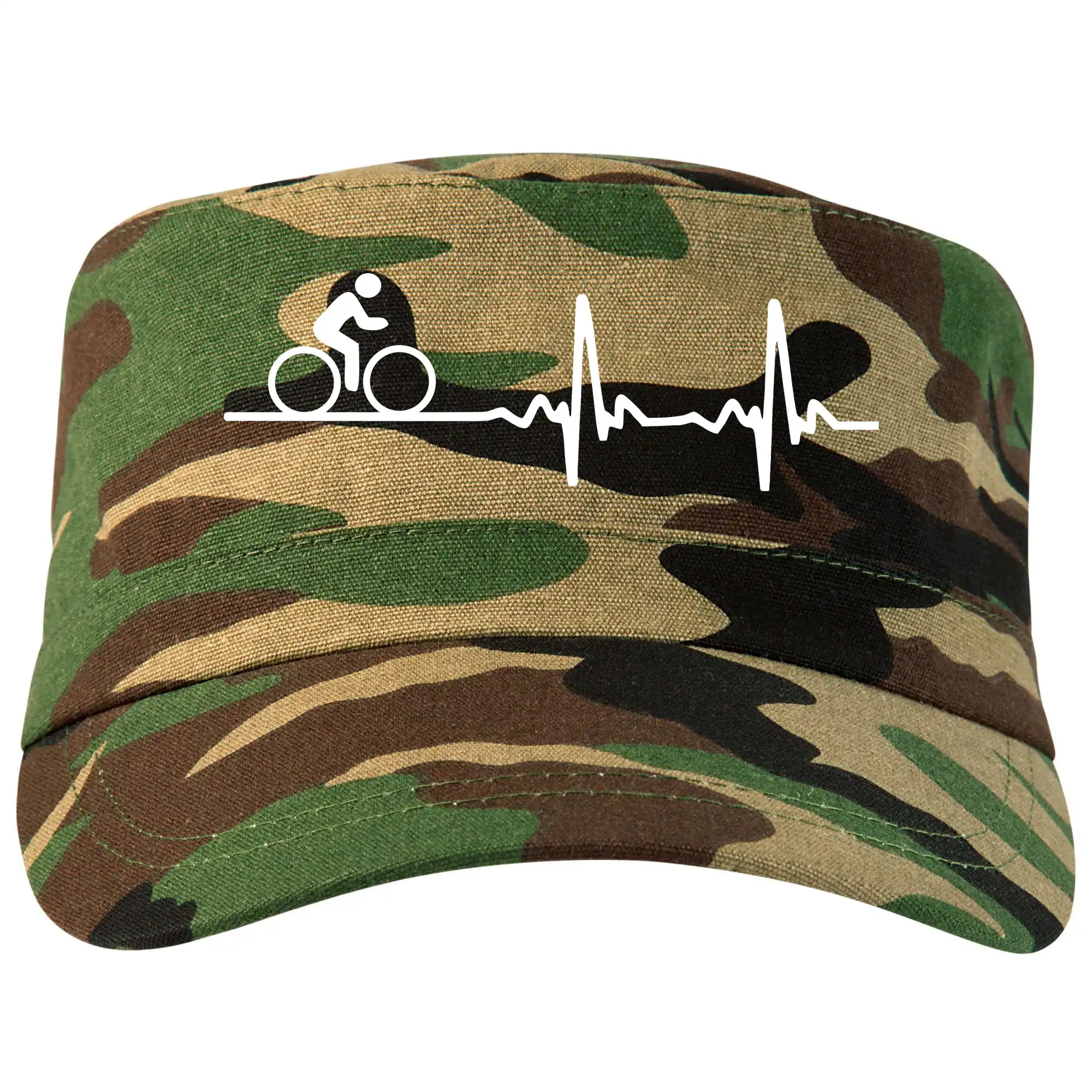 Tričko ako darček pre cyklistu - Cyklo ekg - bicykel - Šiltovka CAMO