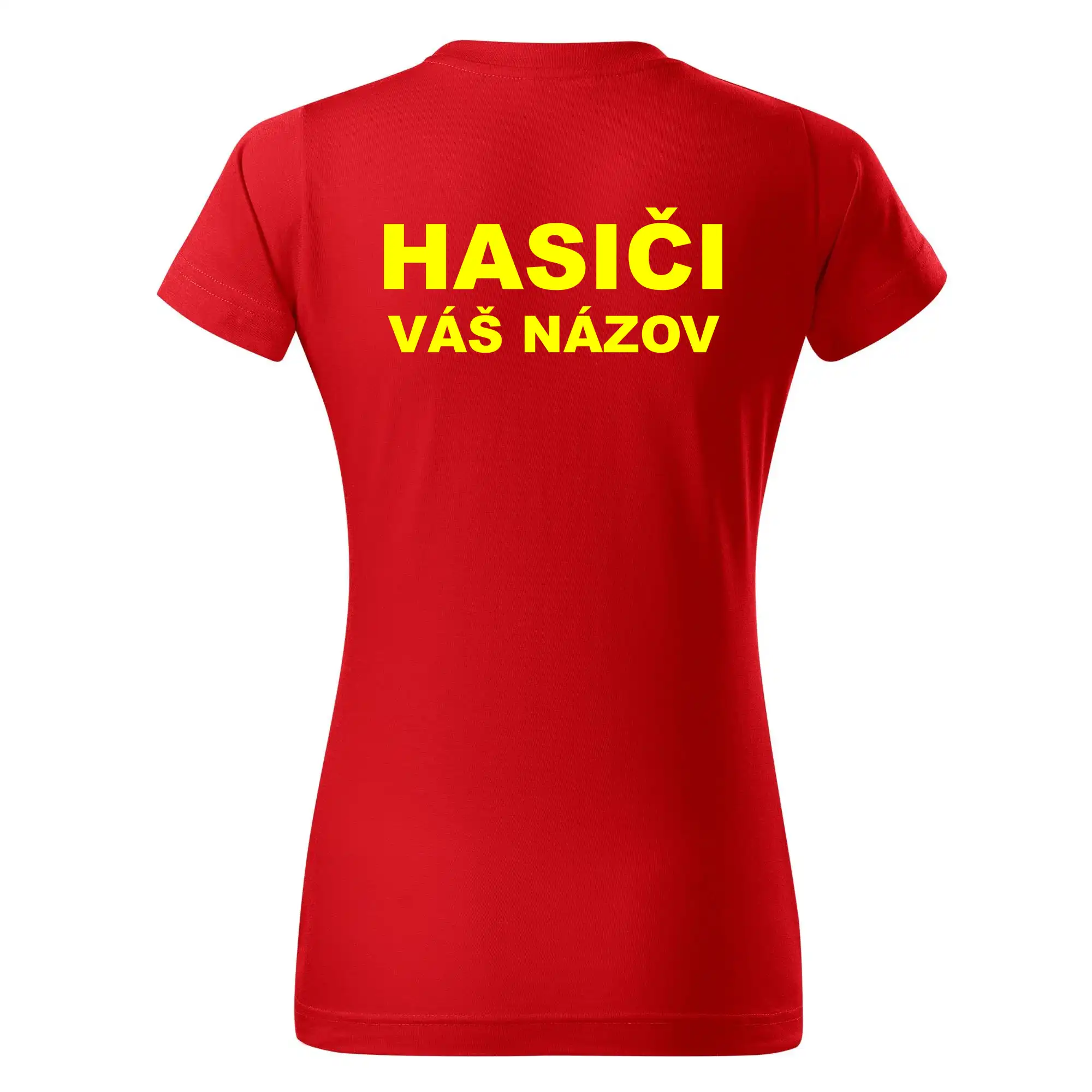 Hasiči - žltý nápis - váš názov zboru