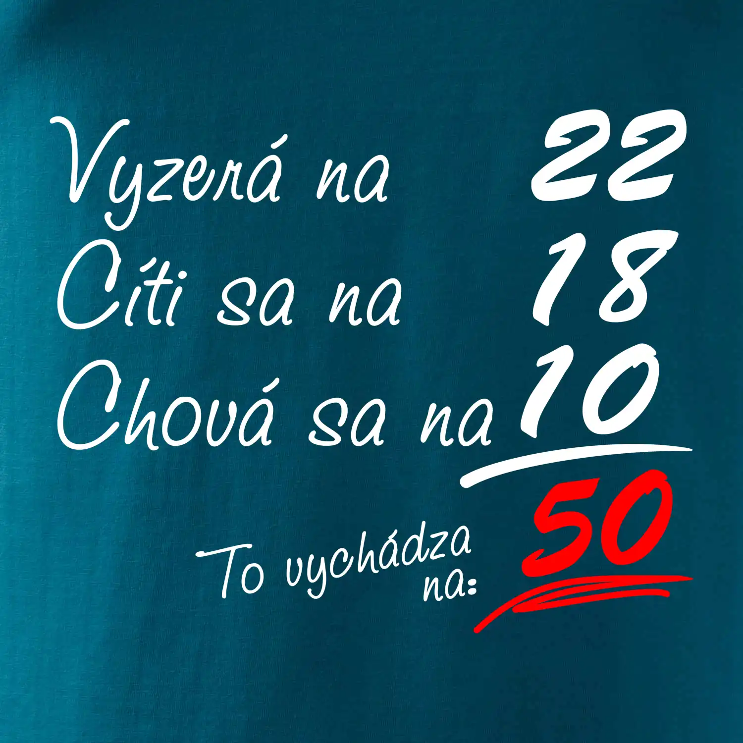 Vyzerá, cíti sa, chová sa - 50 rokov