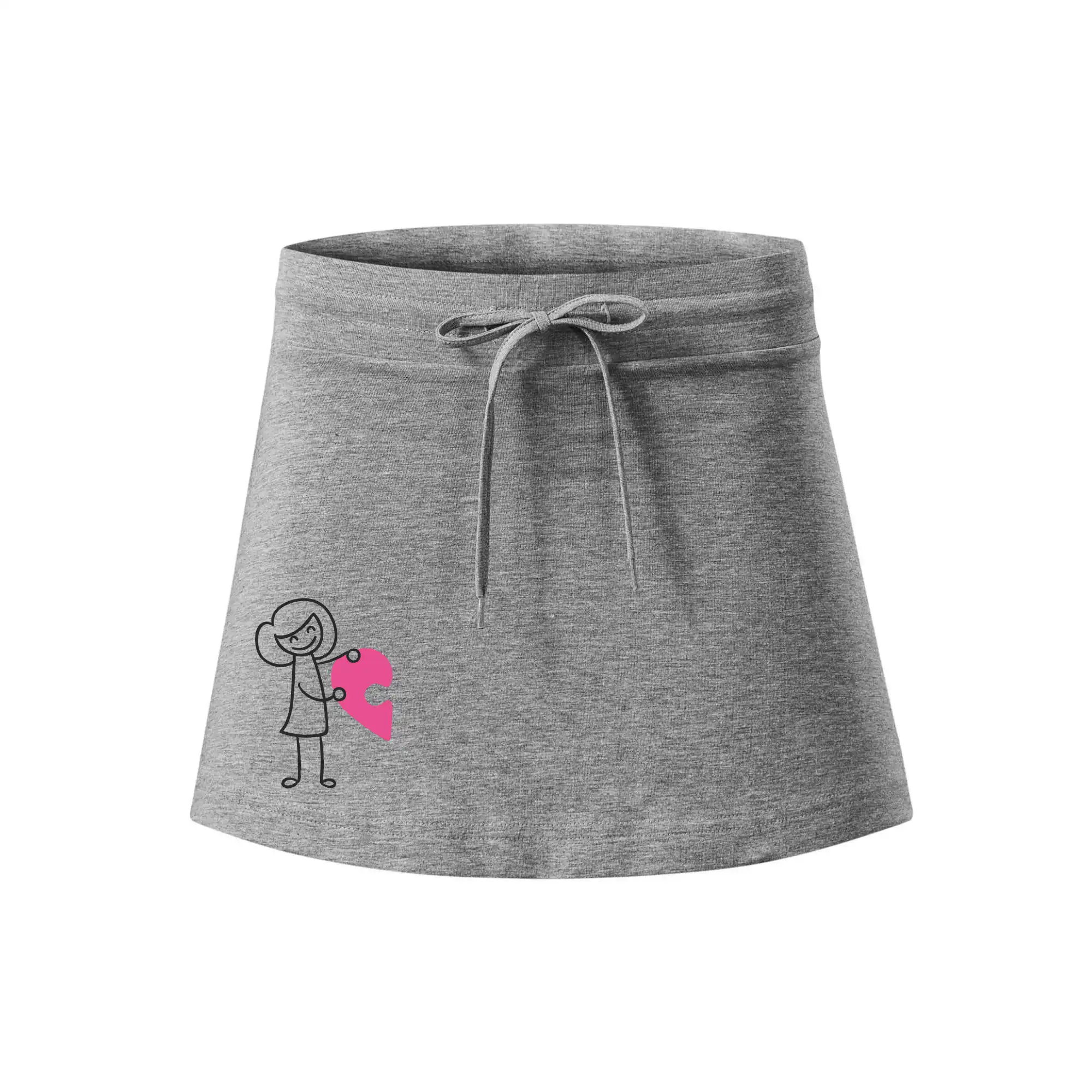 Párové tričká puzzle postavička - Športová sukne - two in one