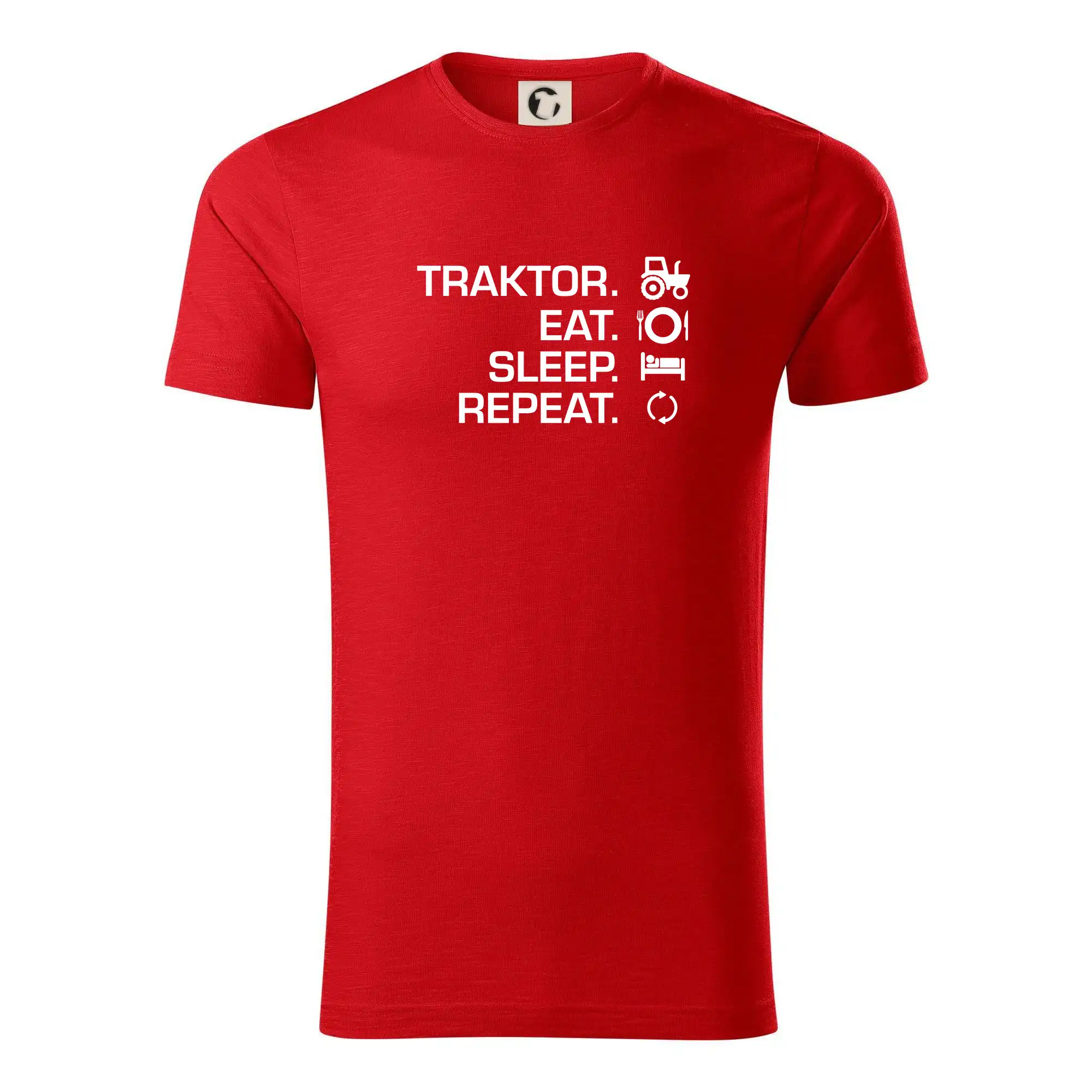 Traktor eat sleep repeat - Tričko z organickej bavlny