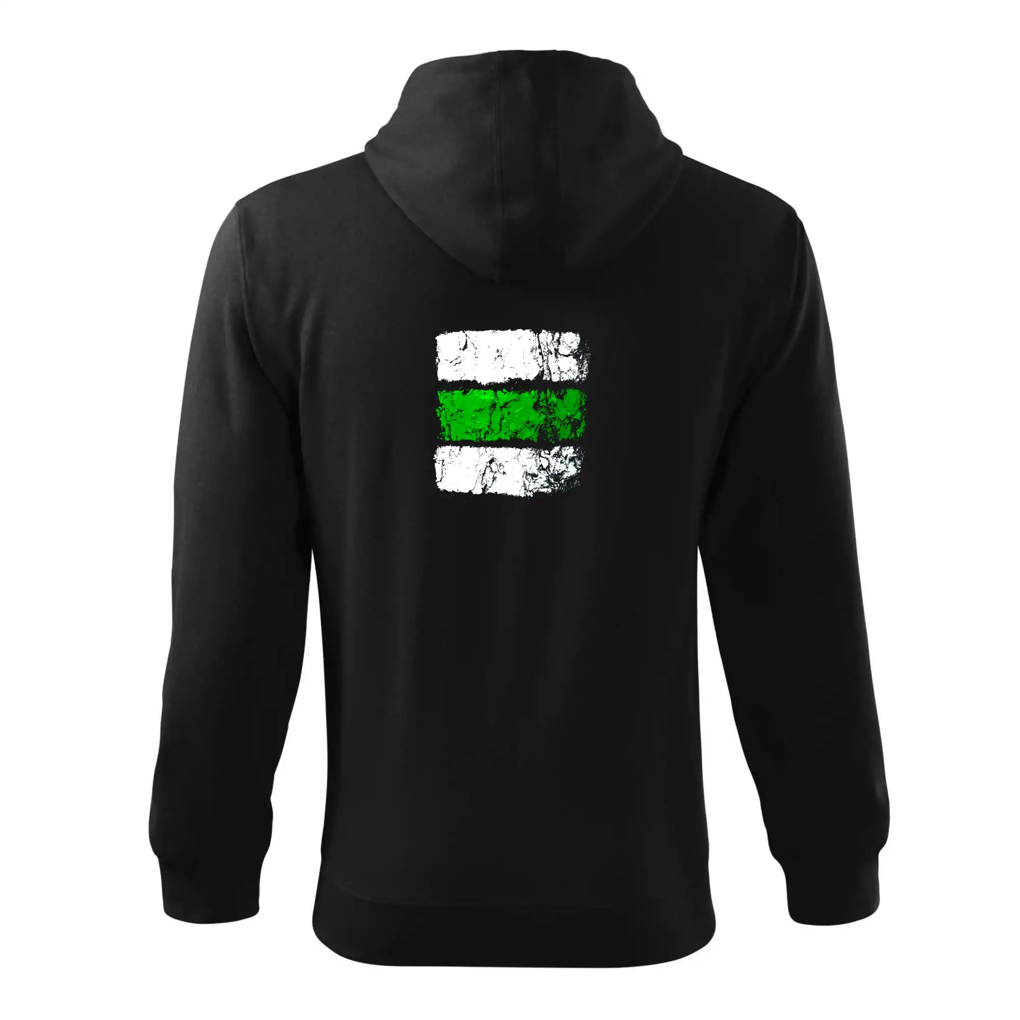 Trička pre cestovateľov - Turistická značka - zelená - Mikina s kapucňou na zips trendy zipper